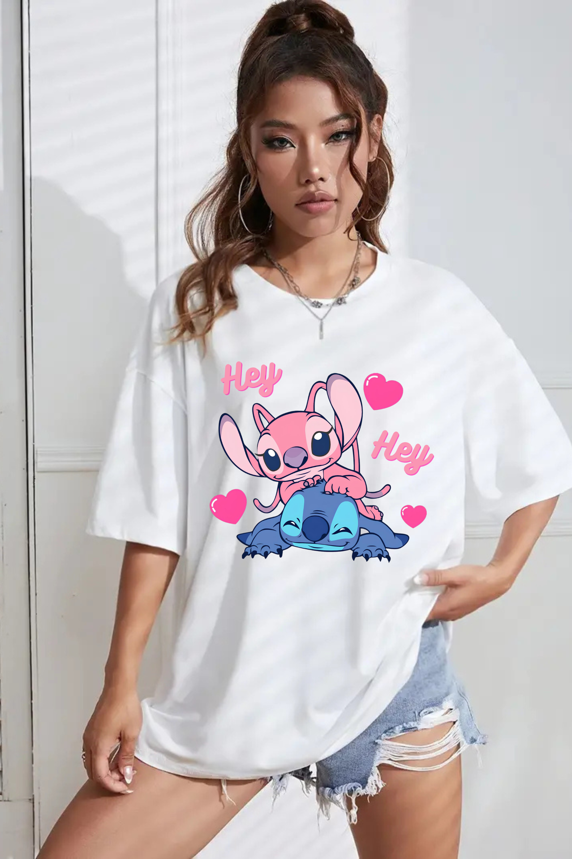 Camiseta Oversized Stitch and Angel EF MEIO