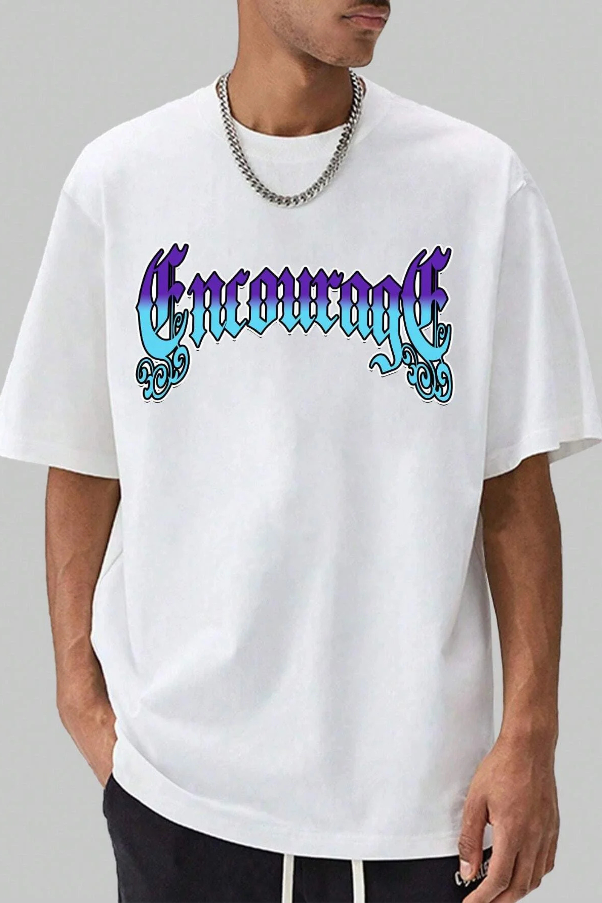 Camiseta Oversized Encourage Yourself Skull EFC MEIO