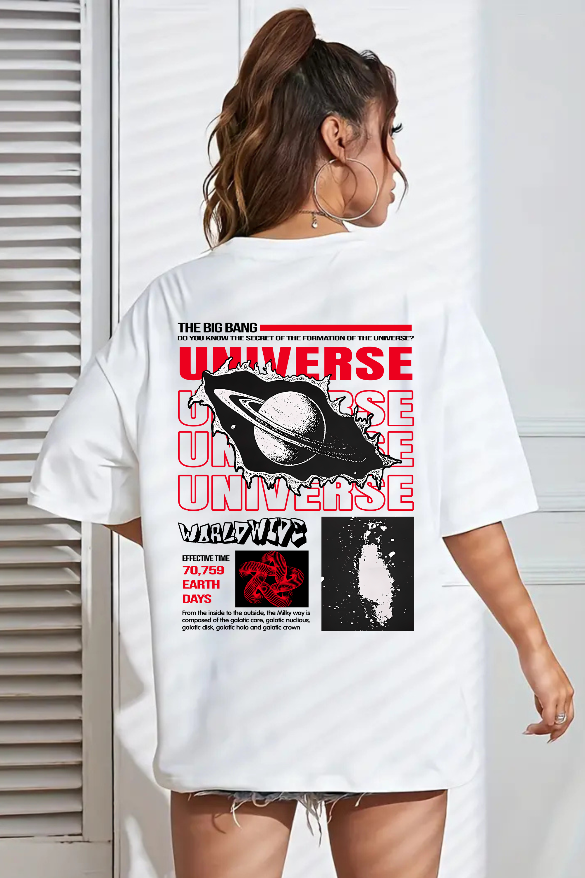 Camiseta Oversized Universe Down Love EC