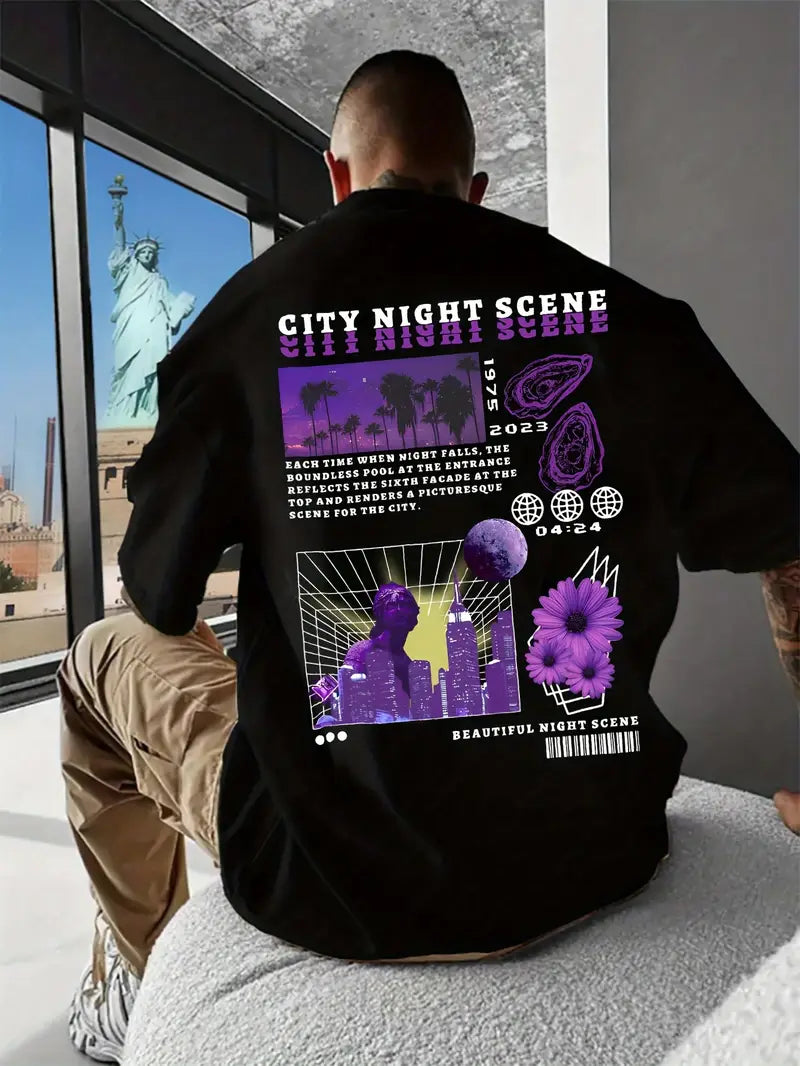 Camiseta Oversized City Night Scene EFC CLASSIC