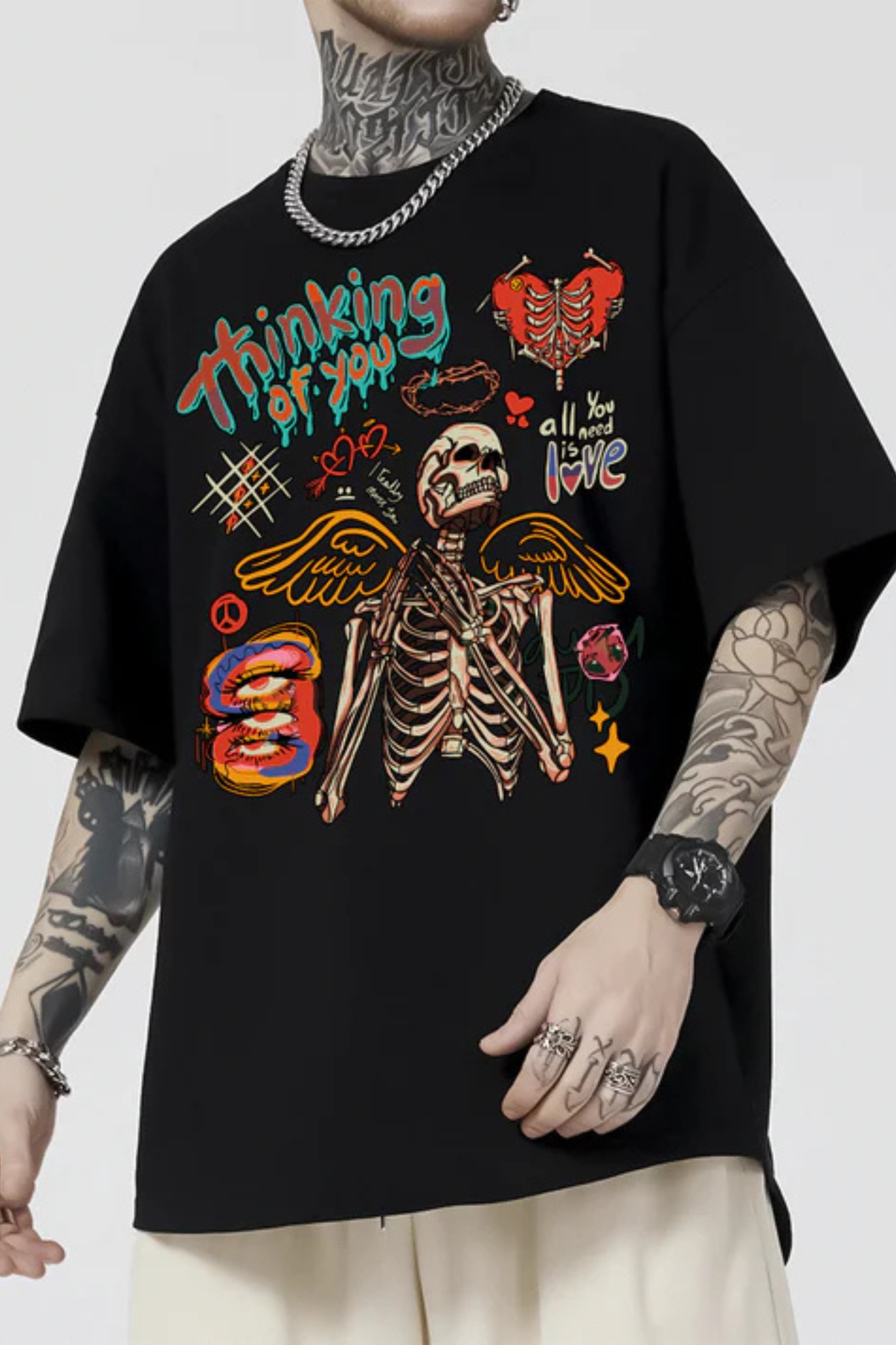 Camiseta Oversized Thinking of you EF