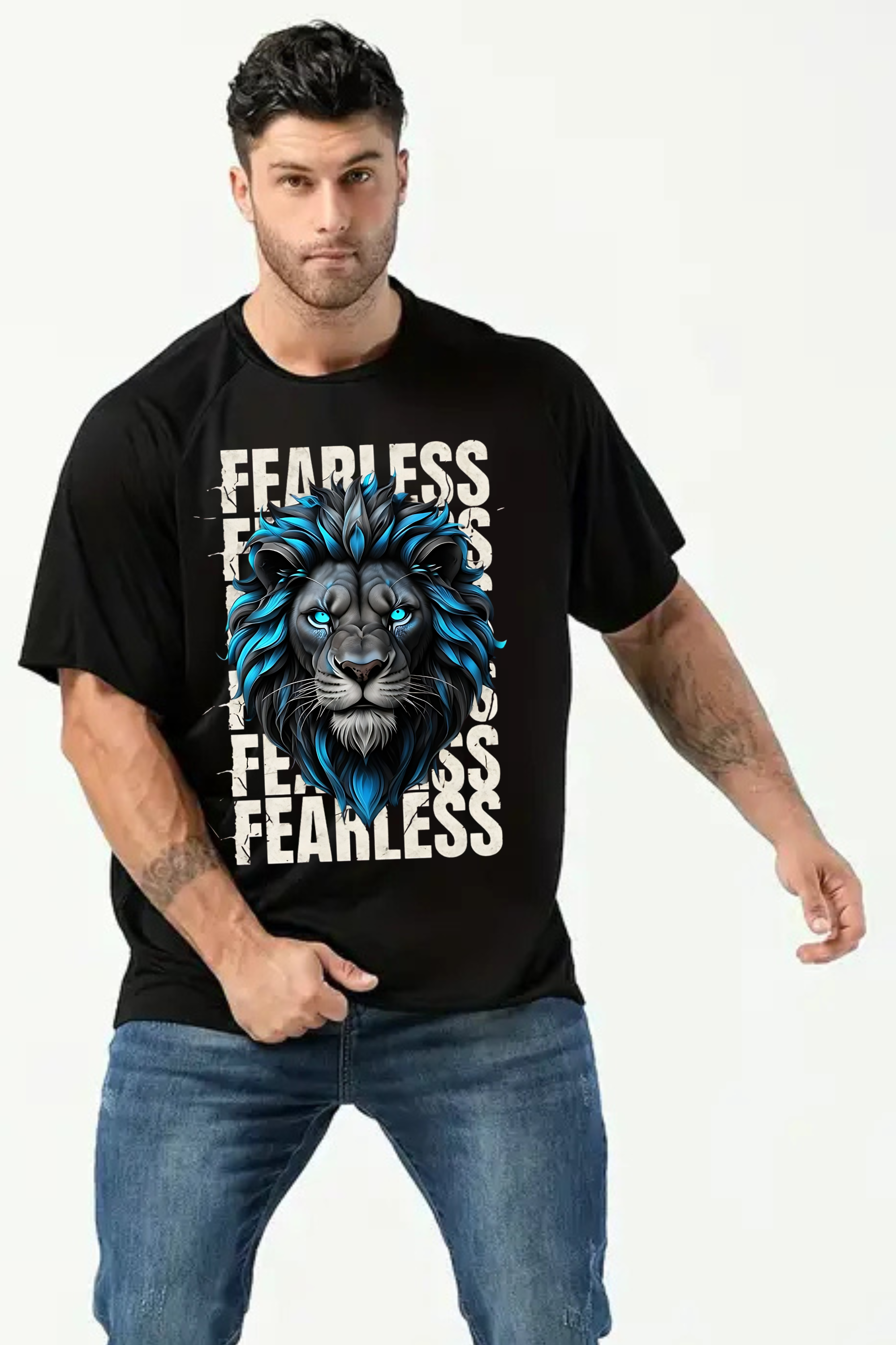 Camiseta Oversized Fearless Lion EF
