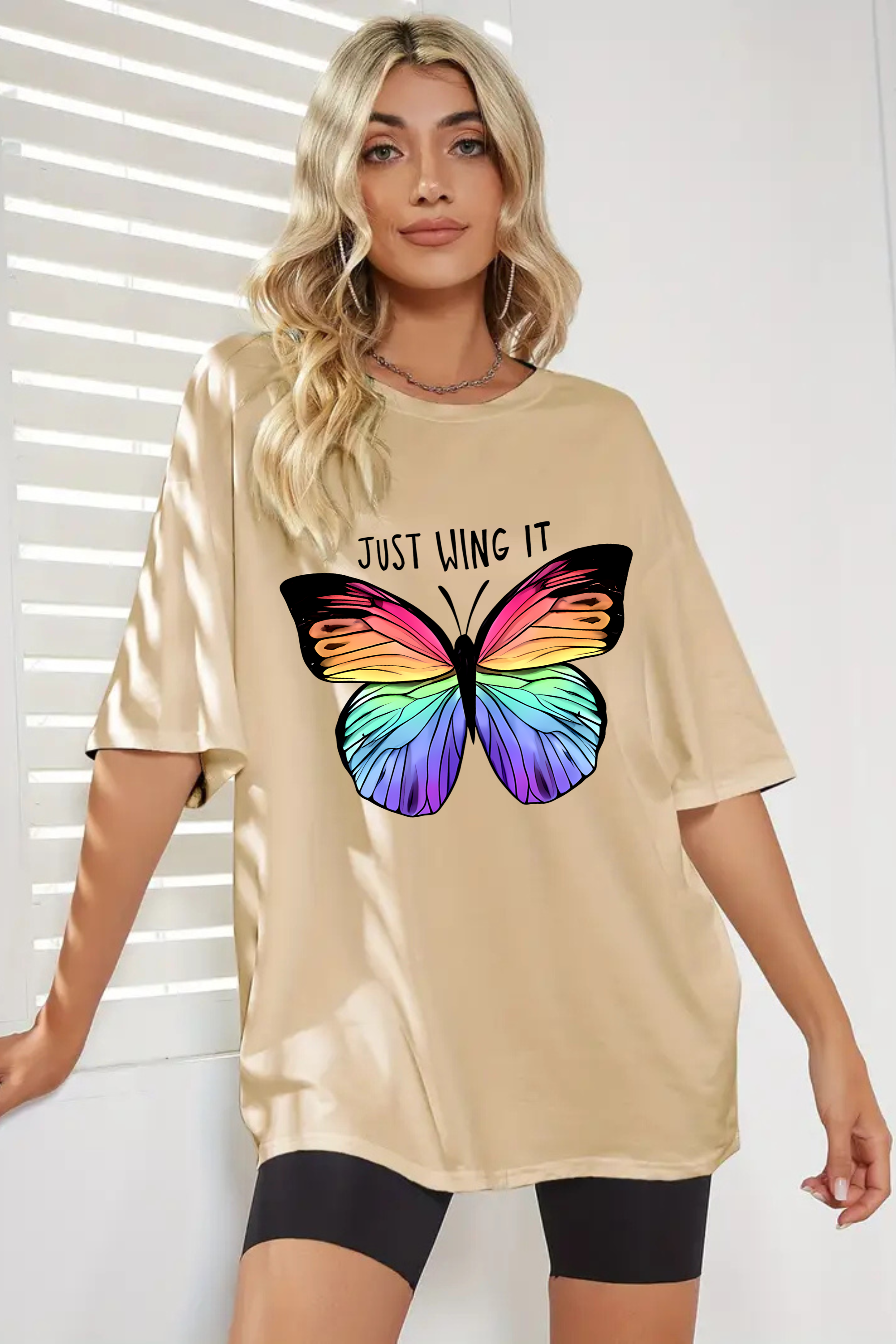 Camiseta Oversized Just Wing It EF