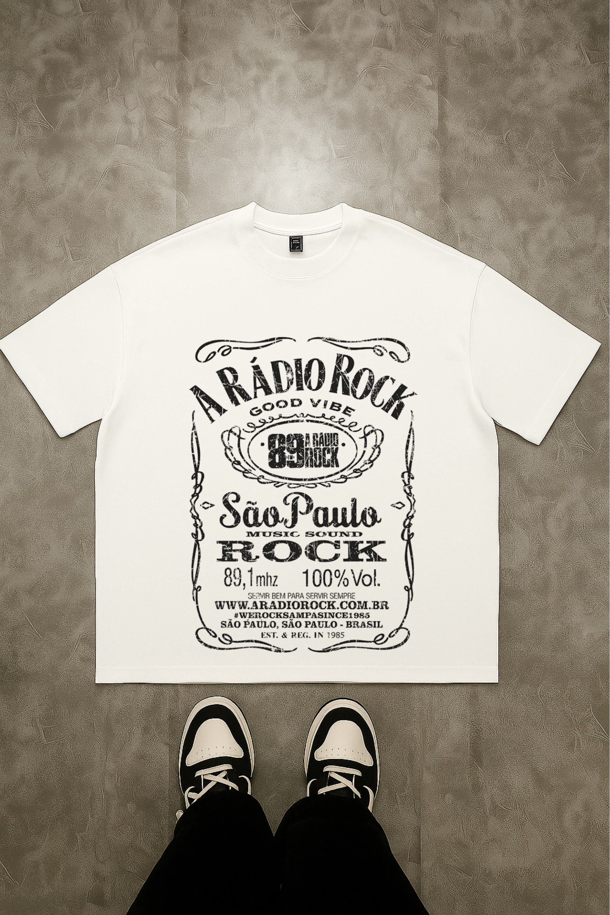Camiseta Oversized Rádio Rock 89.1 FM EF