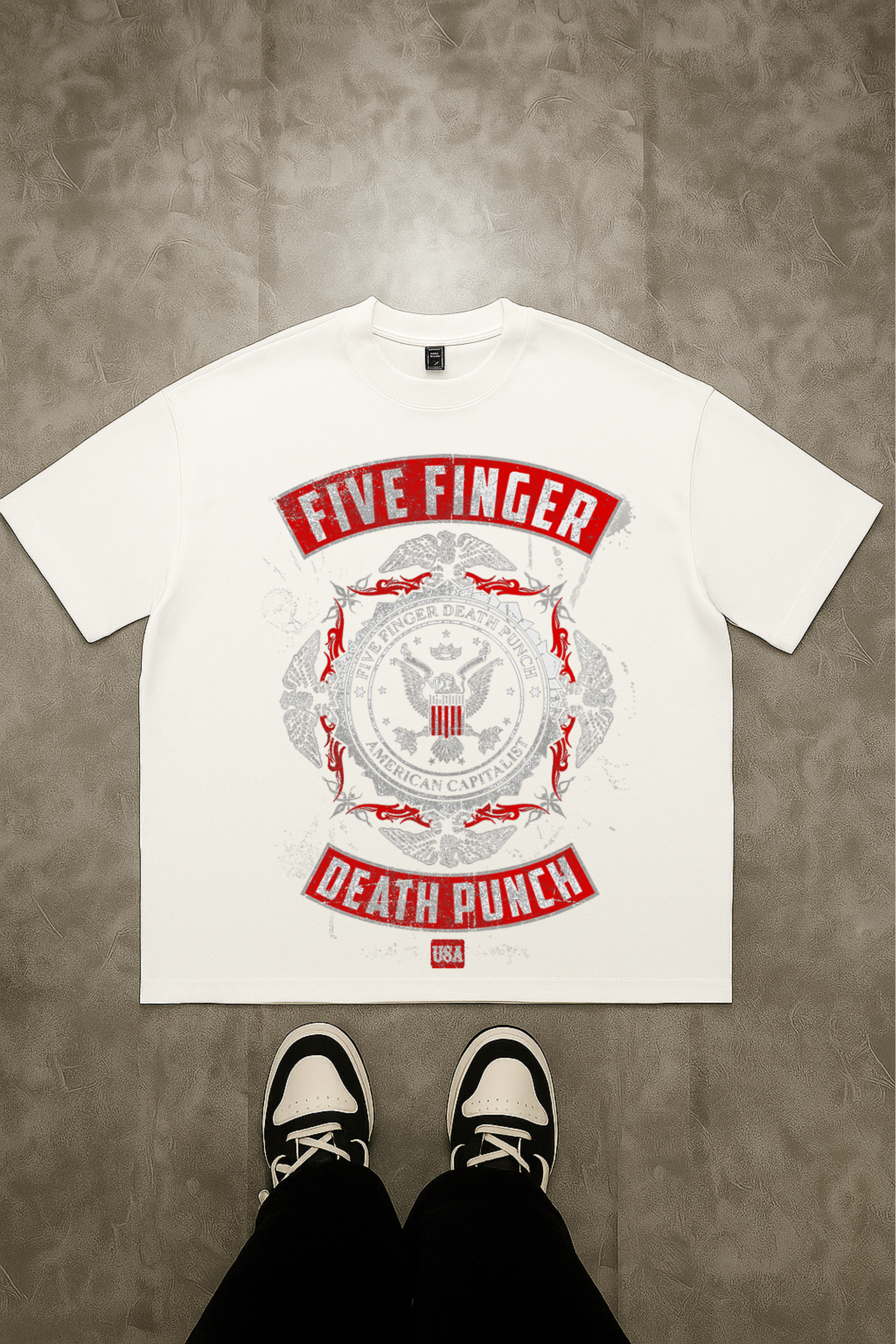 Camiseta Oversized Five Finger Death Punch 4 EF