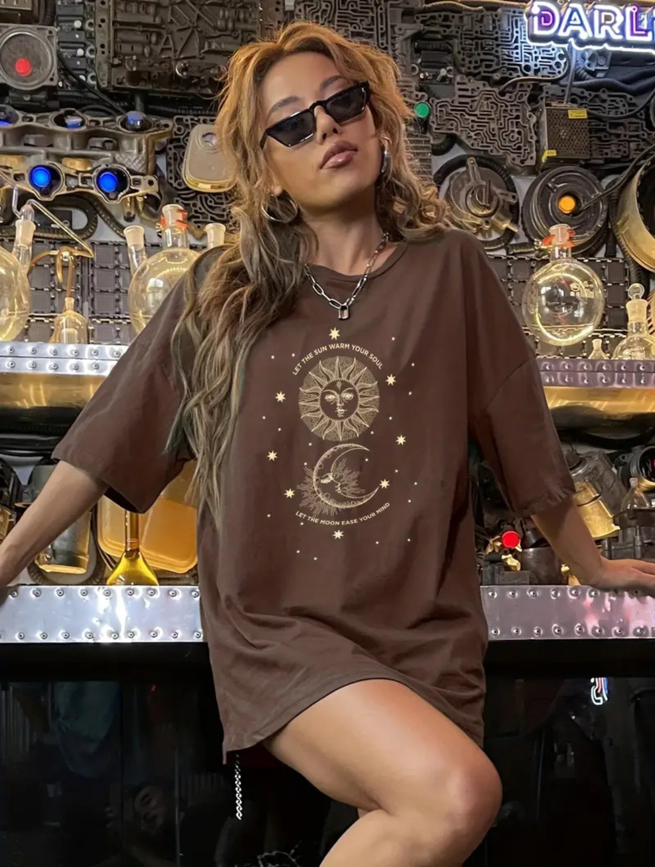 Camiseta Oversized Sun and Moon EF GRANDE