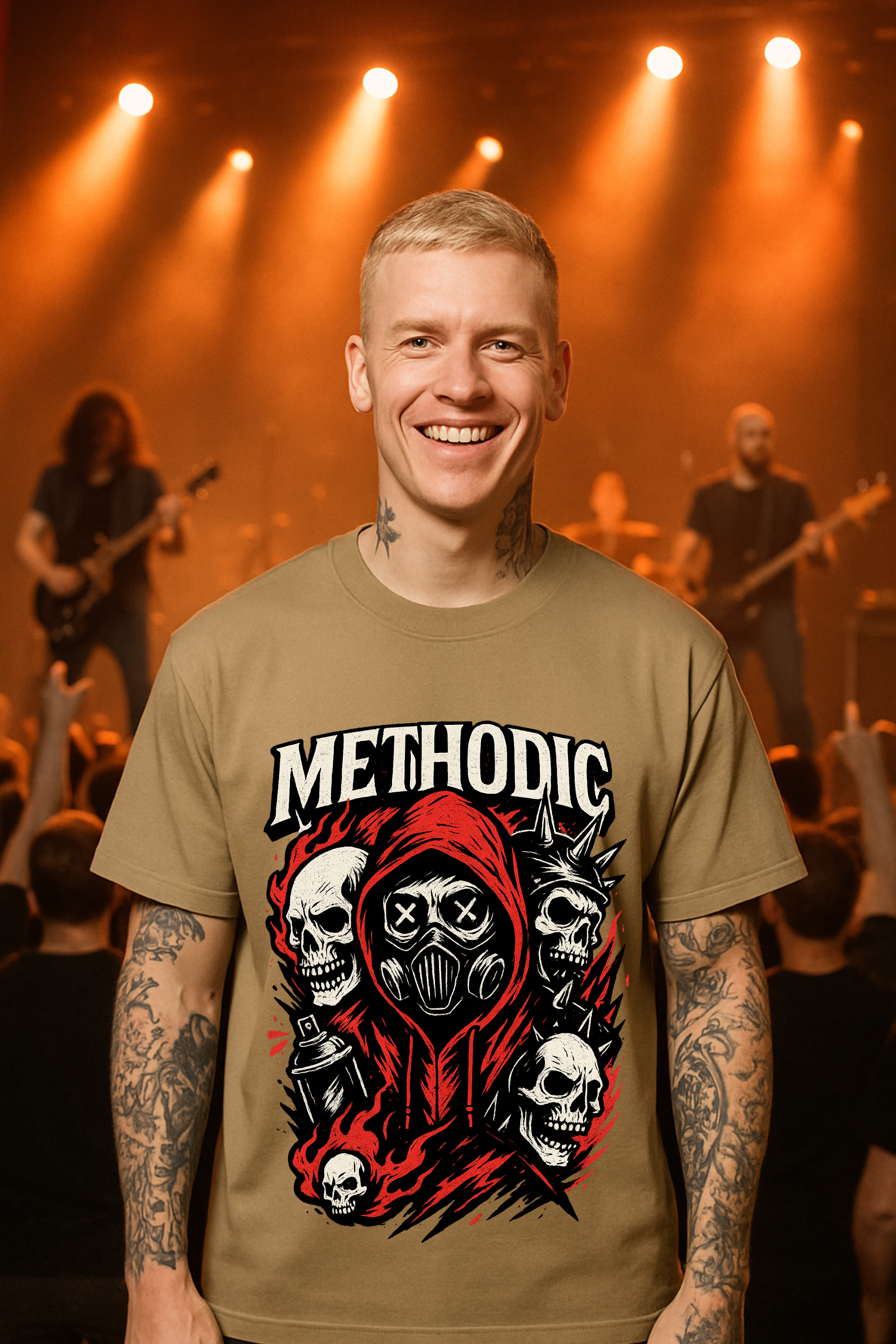 Camiseta Oversized Methodic Caveiras do Rock EF