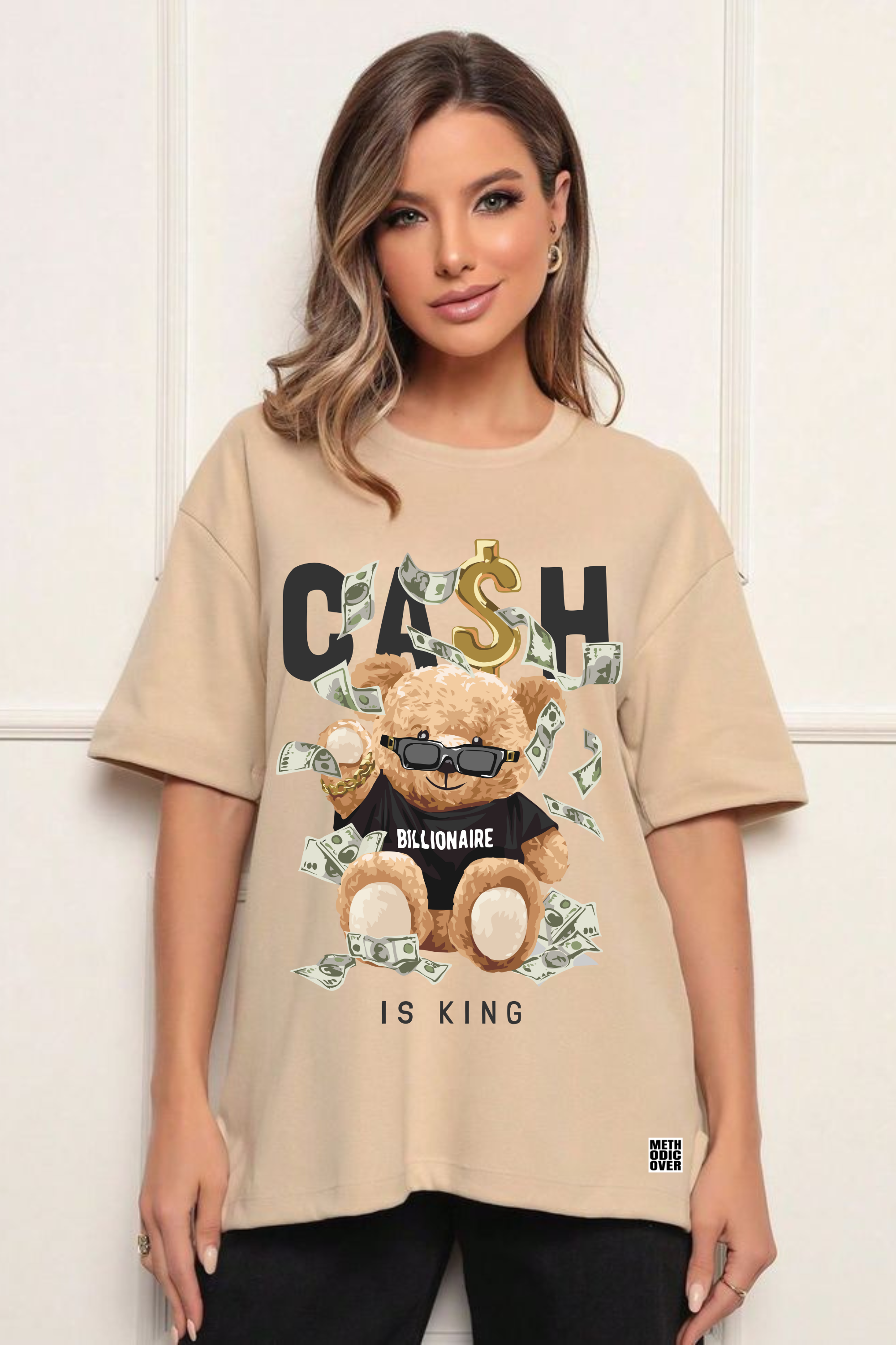 Camiseta Oversized Cash Bear EF MEIO M.O