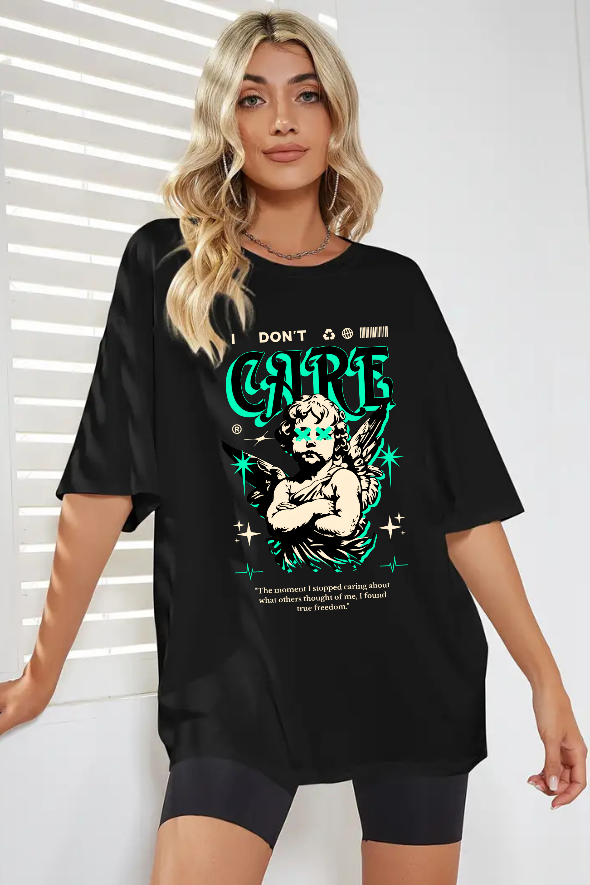 Camiseta Oversized Don't Care EF M.O