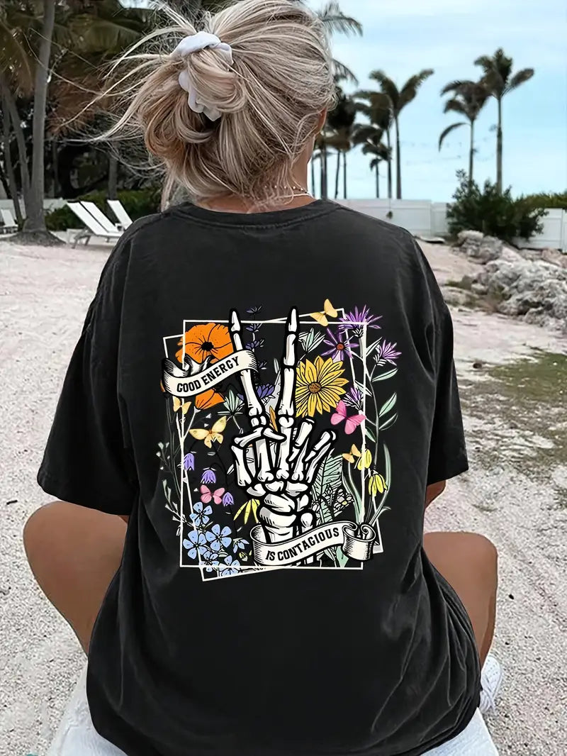 Camiseta Oversized Good Energy is contagious EFC Classic