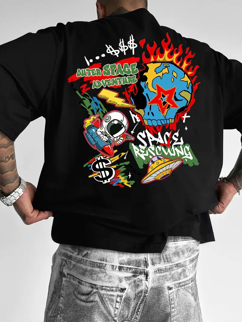 Camiseta Oversized Space Adventure EC