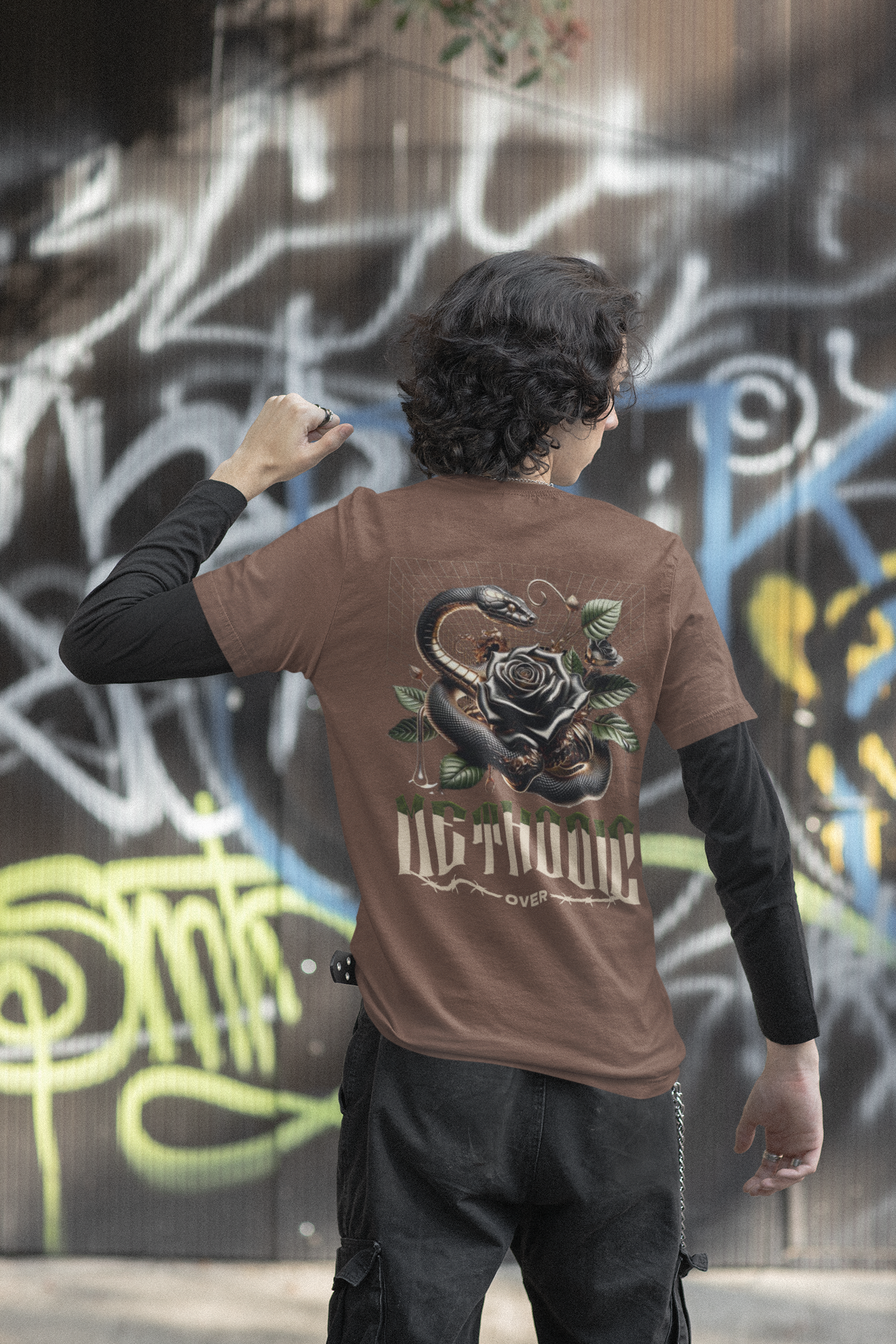 Camiseta Oversized Black Snake EFC MEIO M.O