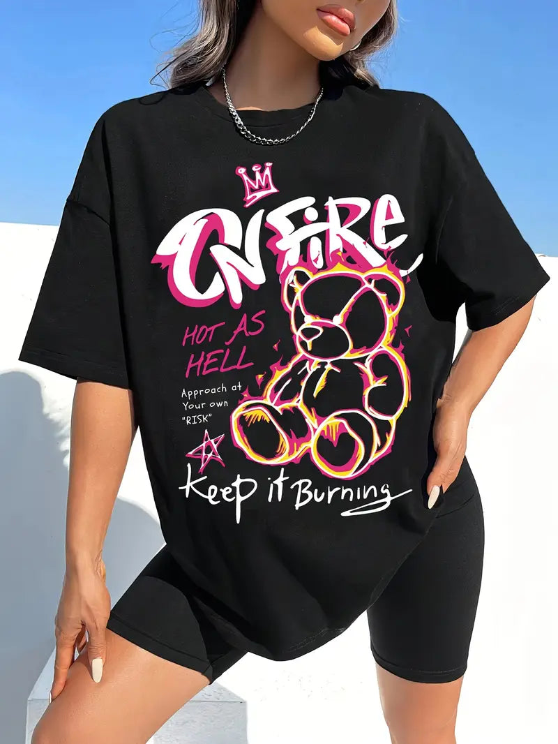Camiseta Oversized On Fire EF