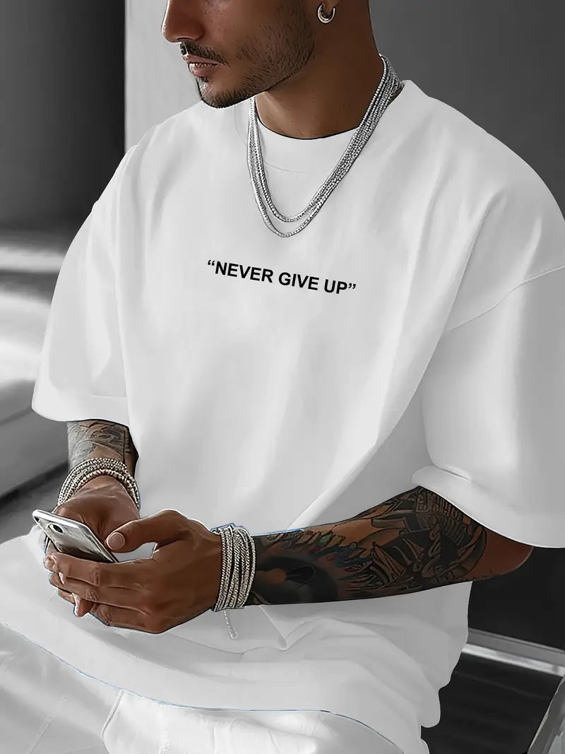 Camiseta Oversized Never Give Up EFC MEIO
