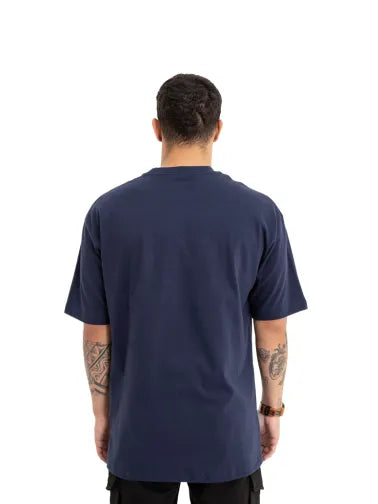 Camiseta Oversized Unissex Lisa Azul Marinho