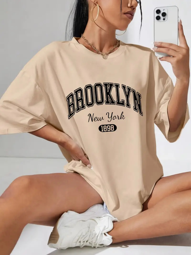 Camiseta Oversized Brooklyn New York 1898 EF MEIO
