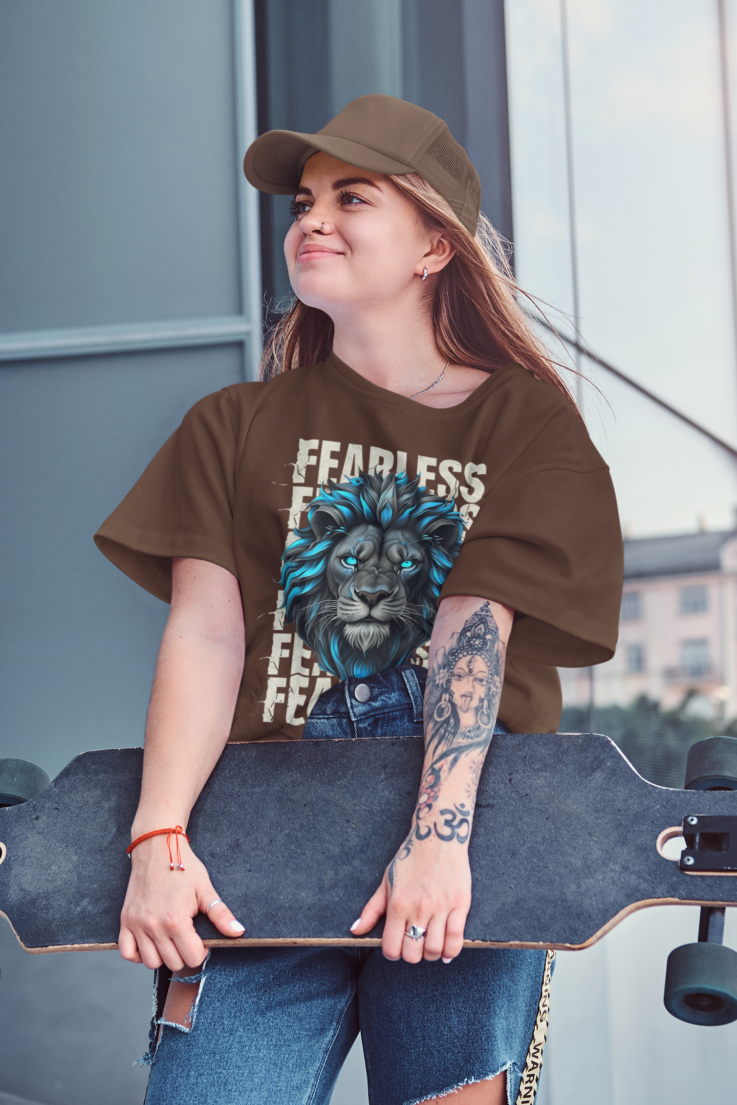 Camiseta Oversized Fearless Lion EF