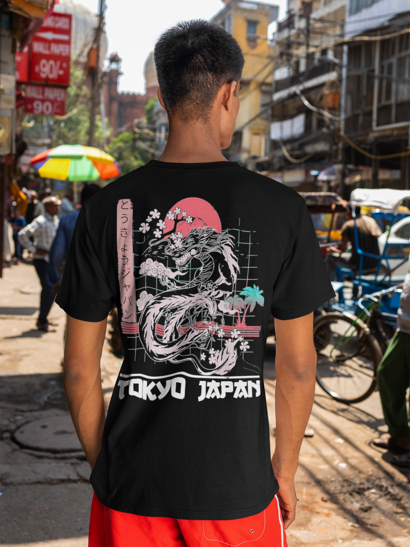 Kit Camiseta 3 Unidades (Tokyo Japan - San Francisco - Freedom Angel) ESTAMPAS COSTAS
