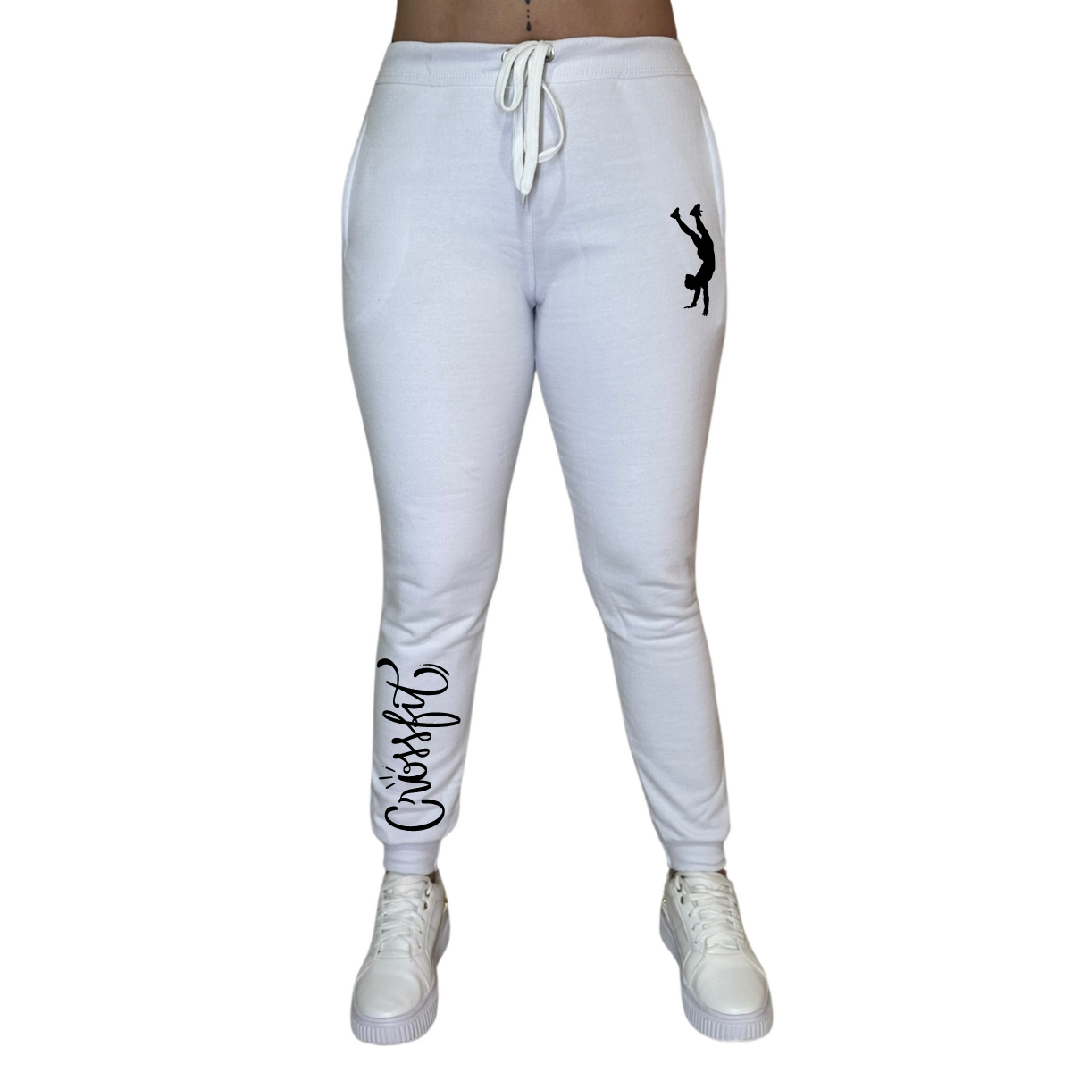 Calça Moletom Feminina Crossfit Bolso e Canela