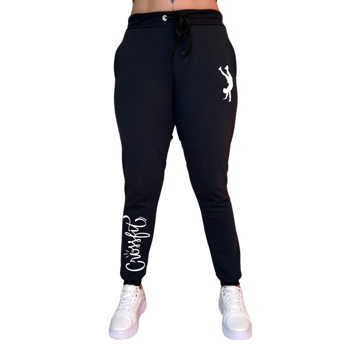 Calça Moletom Feminina Crossfit Bolso e Canela