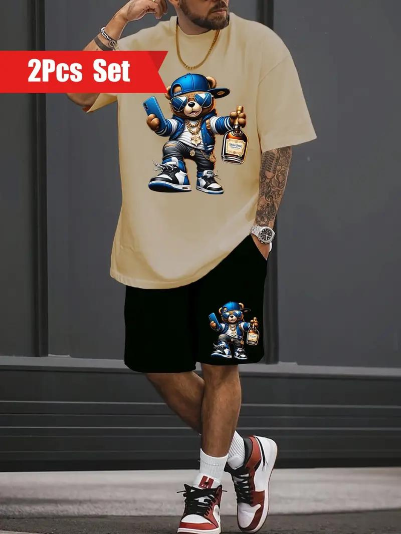 Kit Camiseta e Bermuda Teddy Style