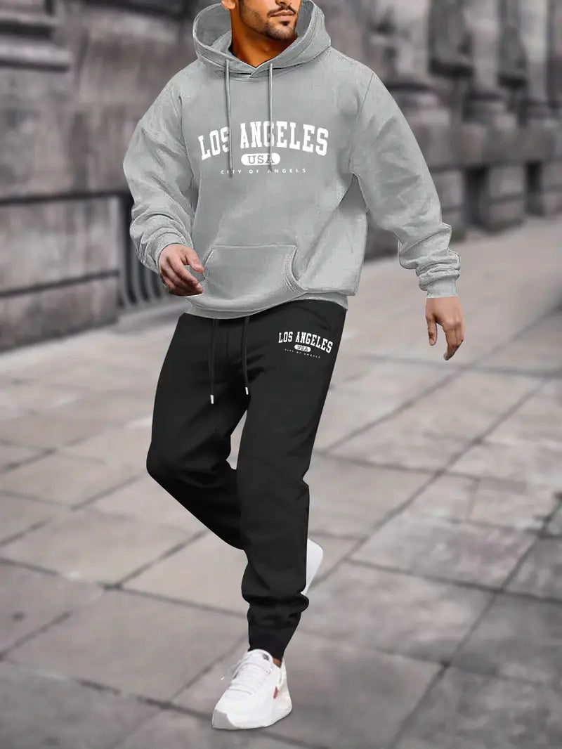 Kit Blusa e Calça de Moletom Los Angeles USA City of angels EFEB