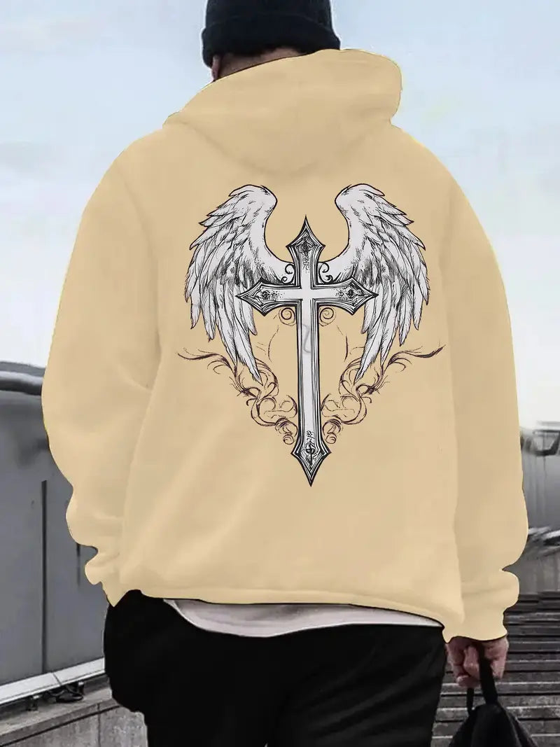 Blusa de Moletom Cruz com asas EC