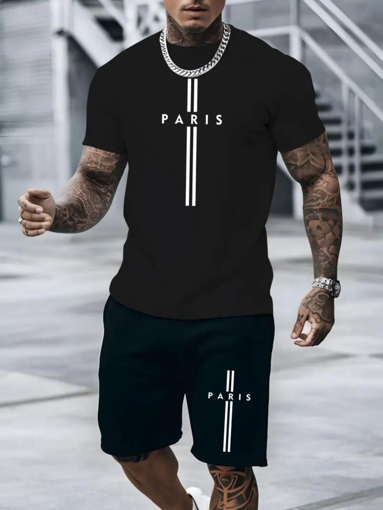 Kit Camiseta e Bermuda Paris Style 3