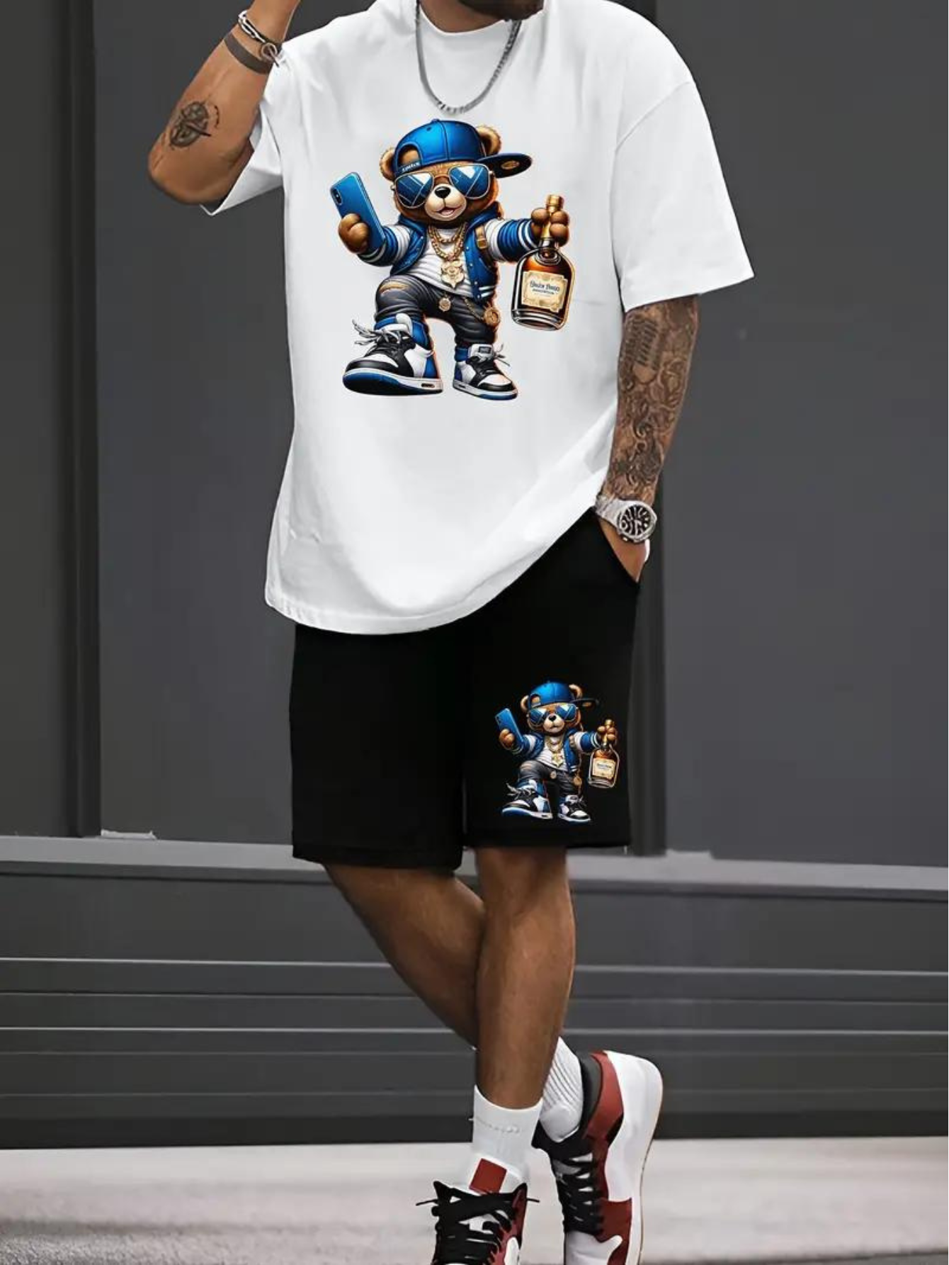 Kit Camiseta e Bermuda Teddy Style