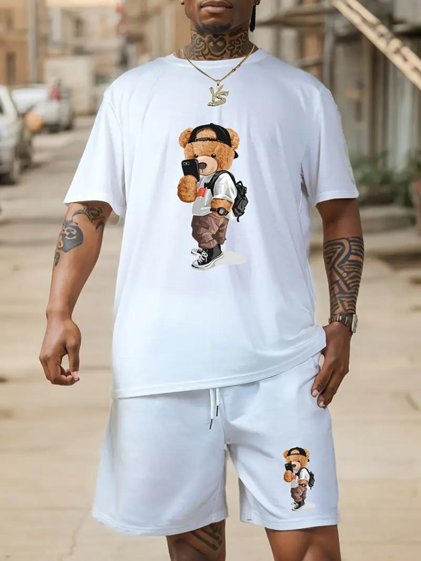 Kit Camiseta e Bermuda Pop Bear
