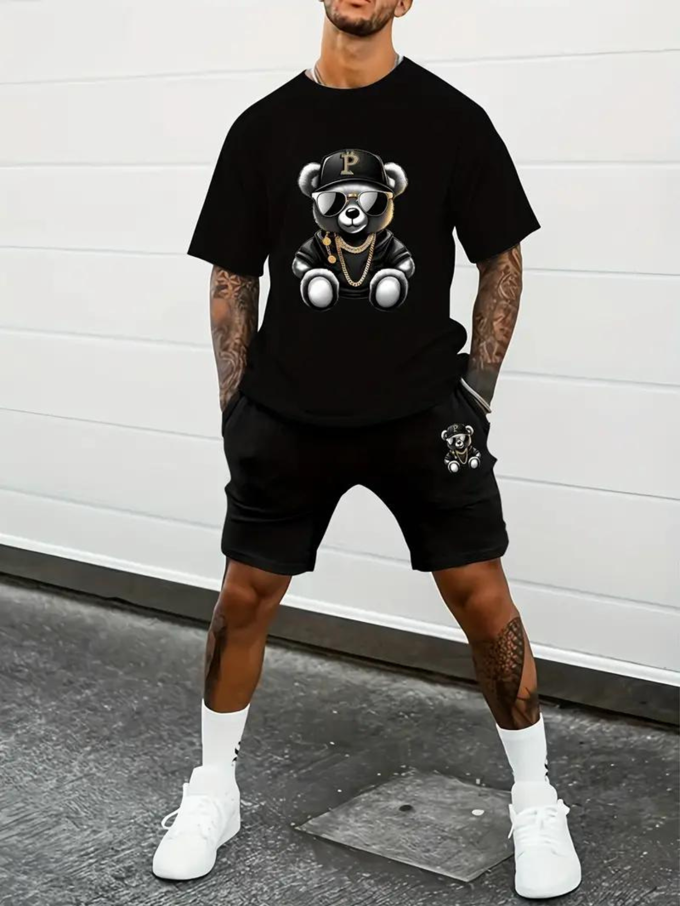 Kit Camiseta e Bermuda Black Bear