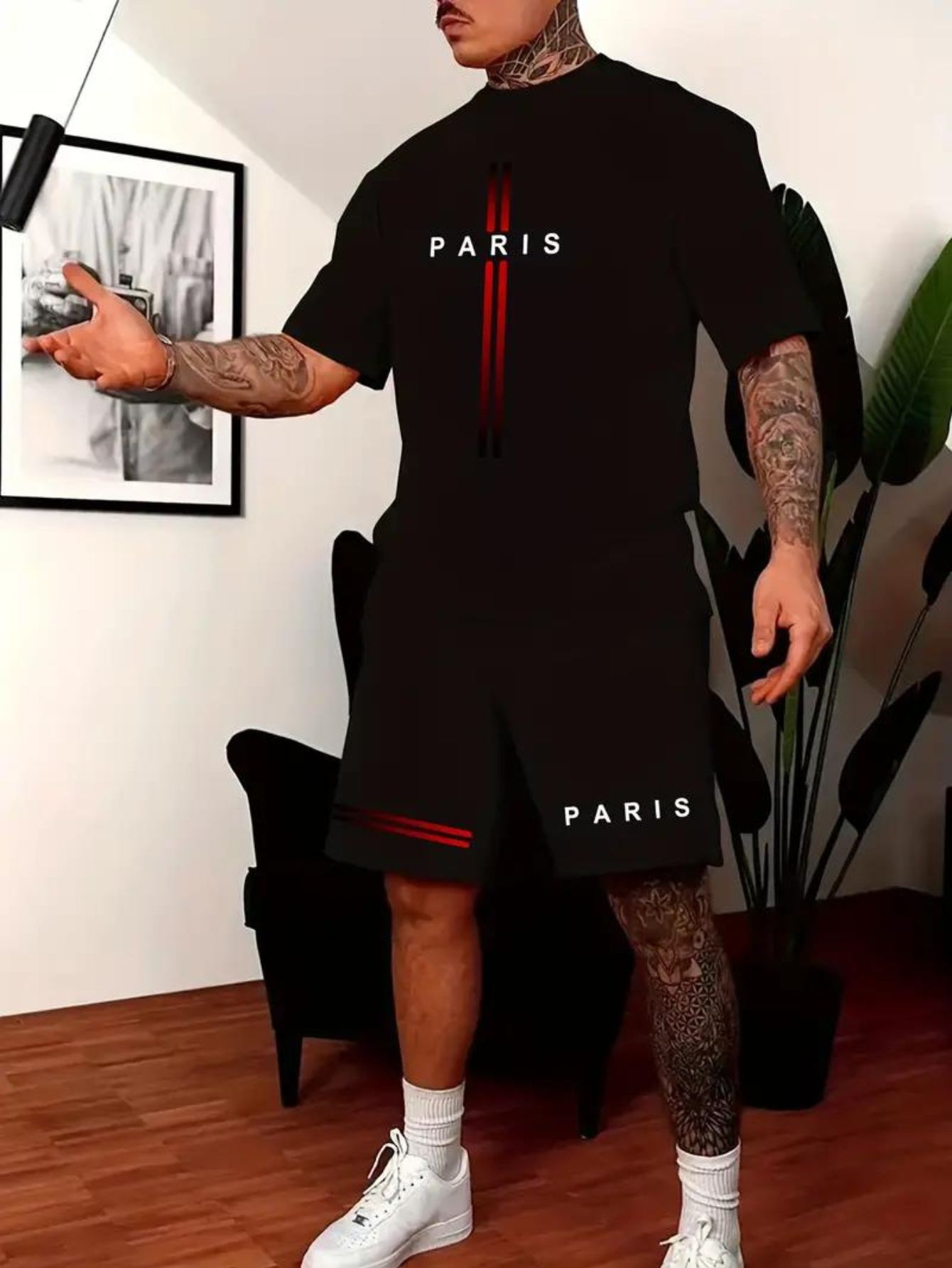 Kit Camiseta e Bermuda Paris Style