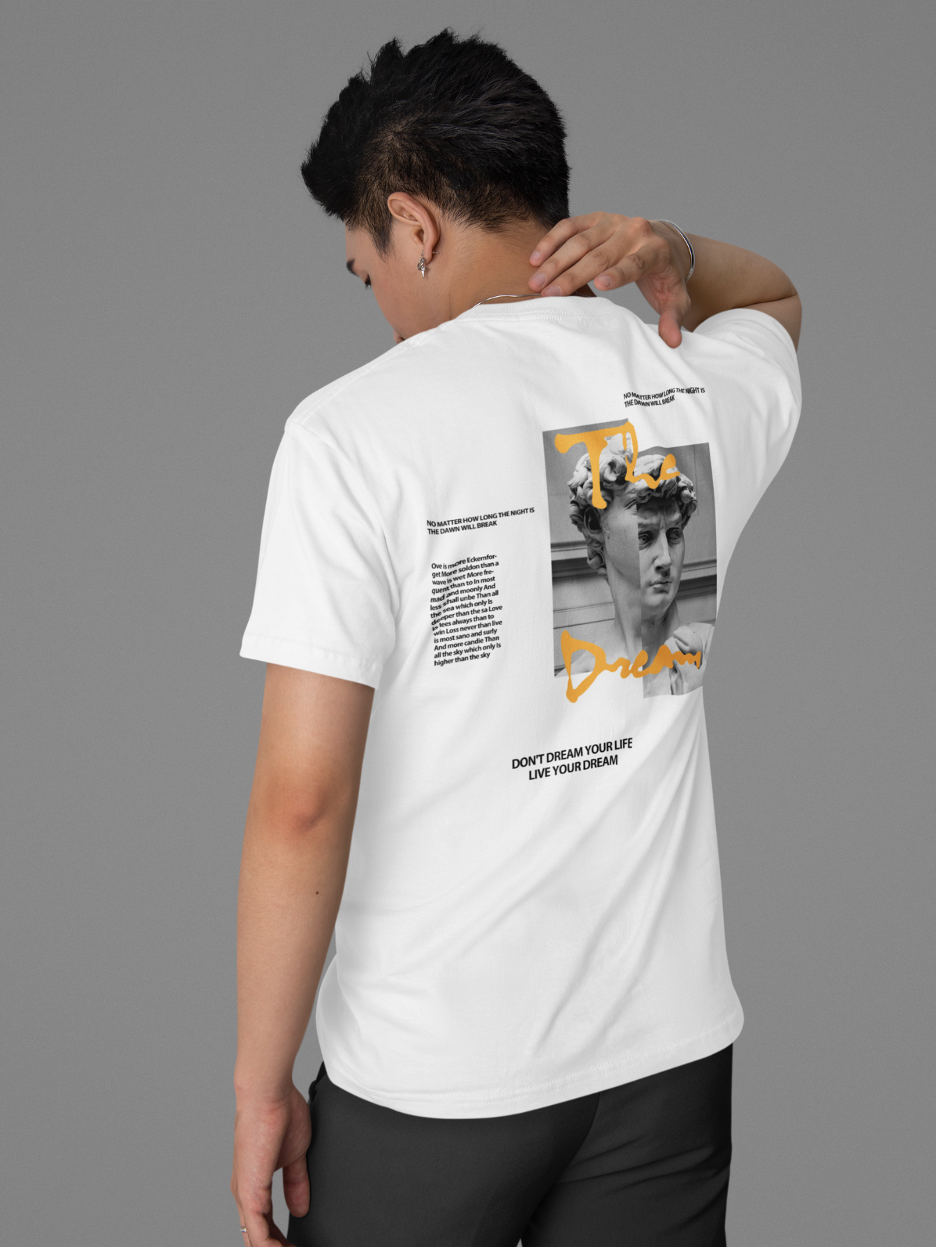 Kit Camiseta 3 Unidades (Sculpture Street - Color Rabit - Red Dragon) ESTAMPAS COSTAS