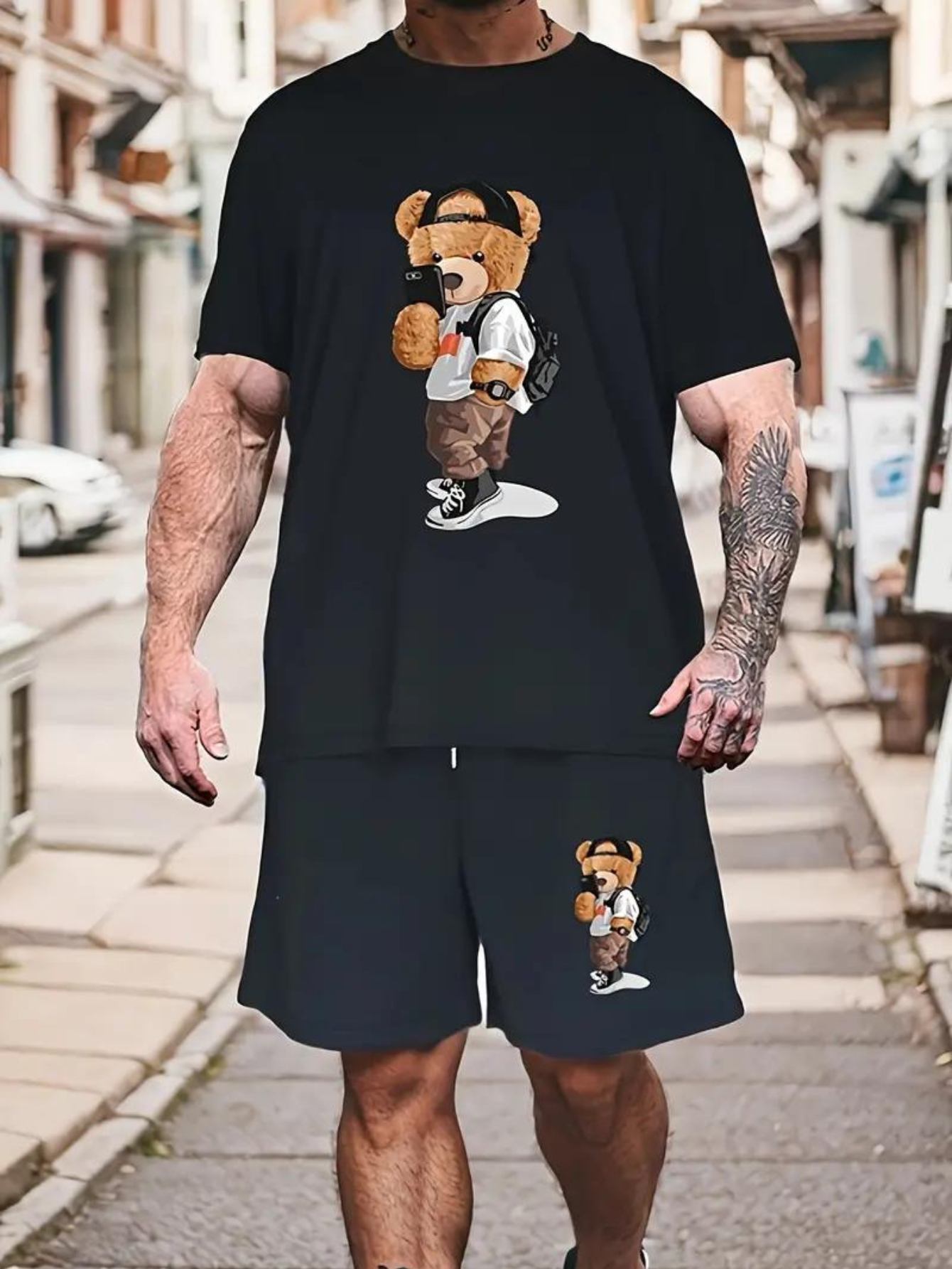 Kit Camiseta e Bermuda Pop Bear