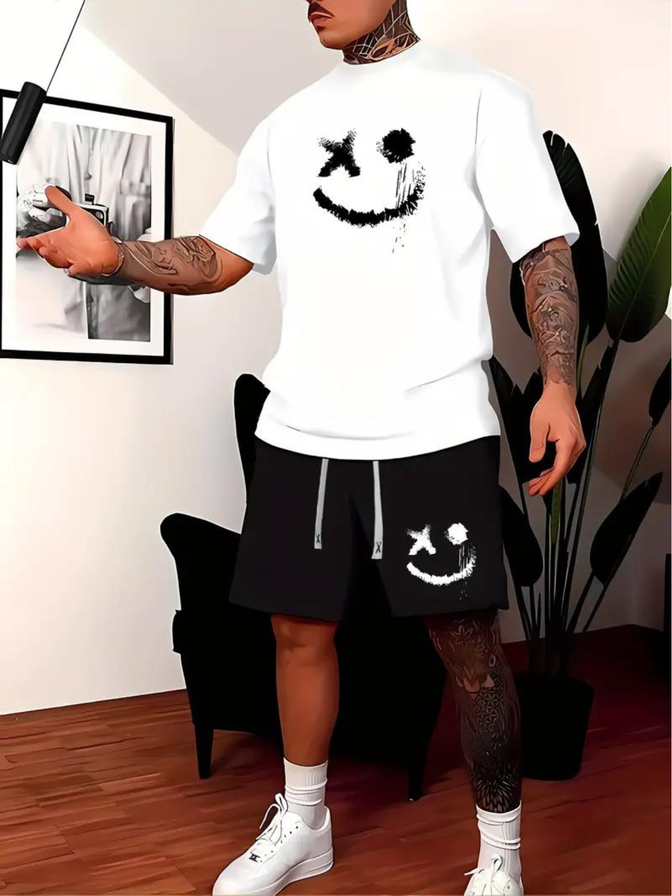 Kit Camiseta e Bermuda Smile For You