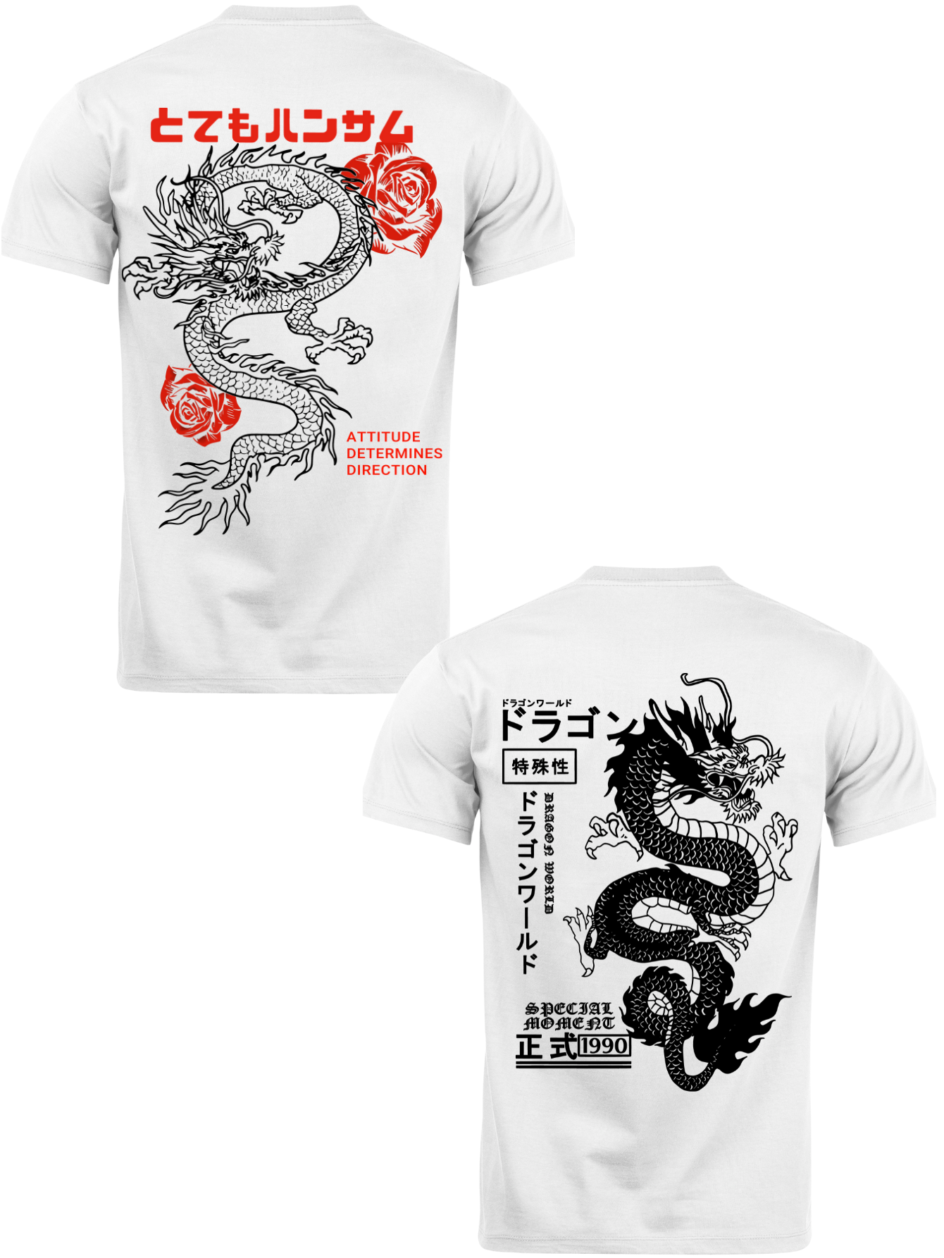 Kit Camiseta 2 Unidades (Rose Dragon - Dragon's Legacy) ESTAMPA COSTAS