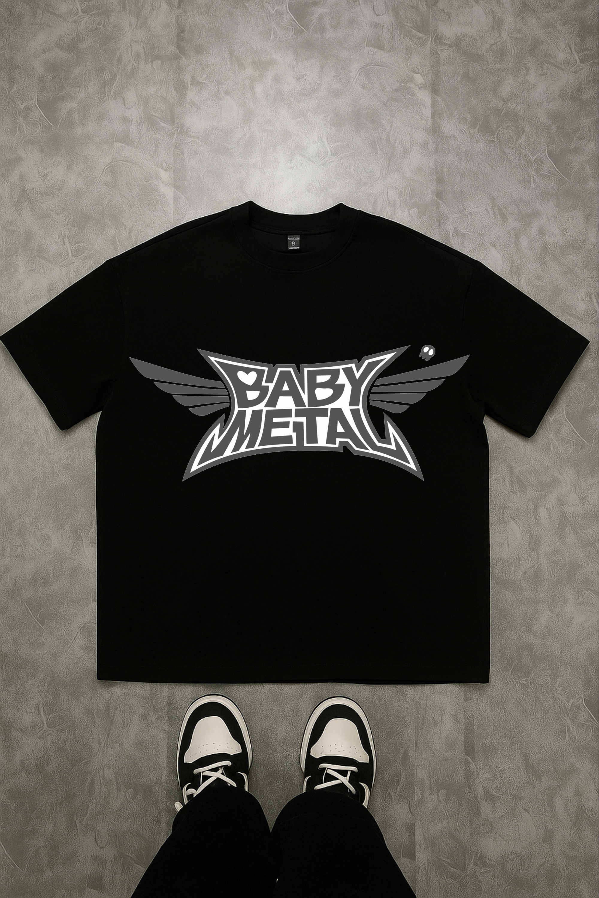 Camiseta Oversized Baby Metal EF