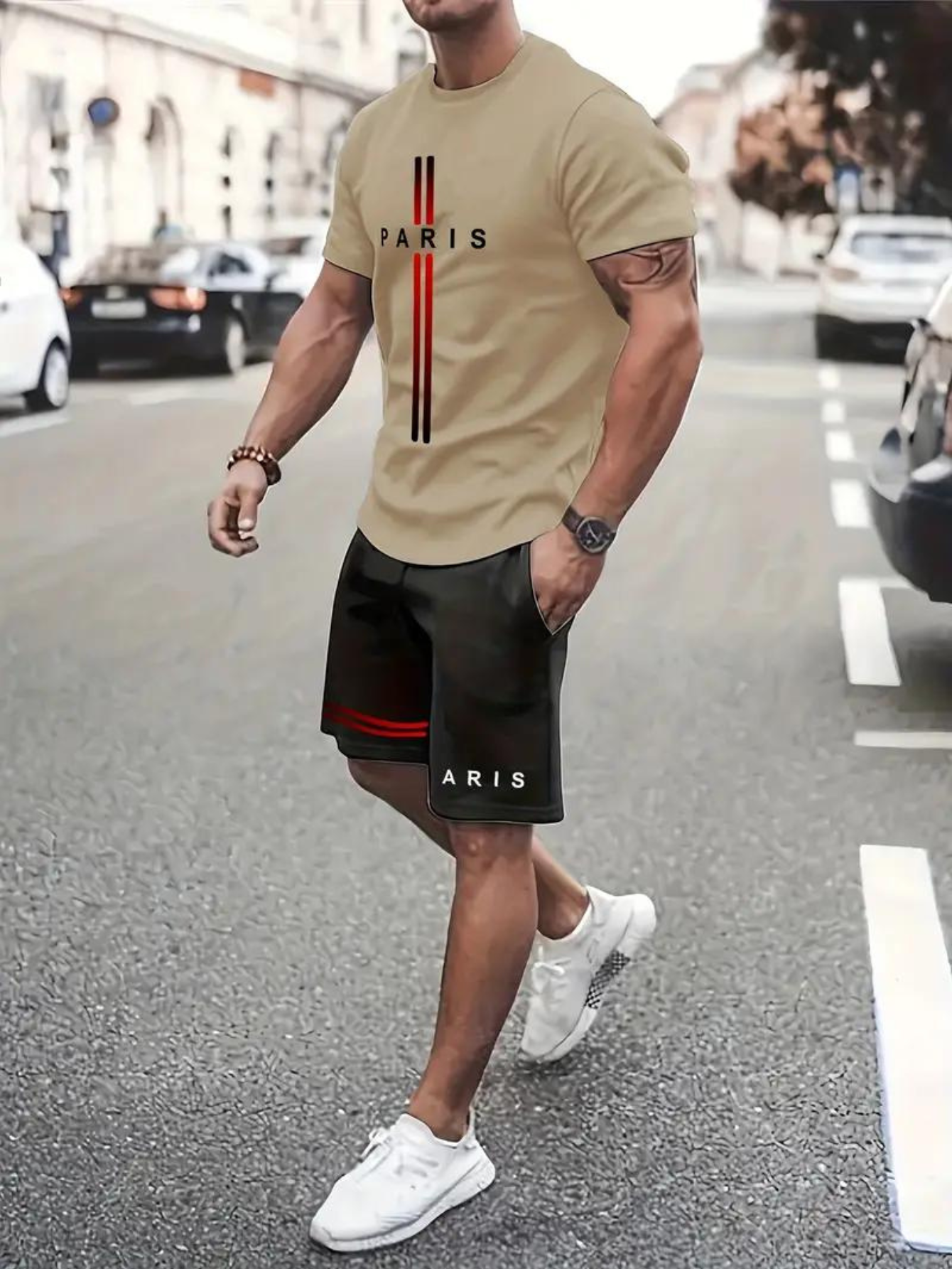 Kit Camiseta e Bermuda Paris Style