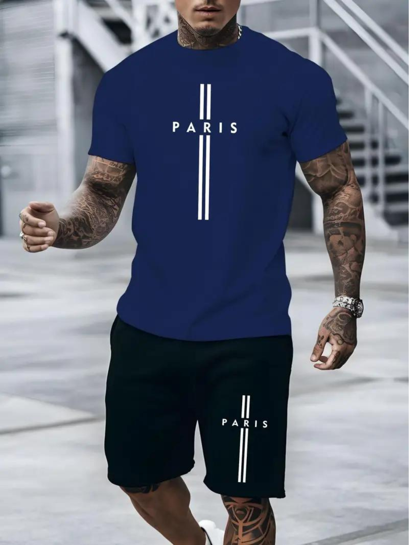 Kit Camiseta e Bermuda Paris Style 3
