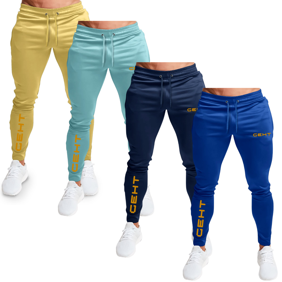 Kit 4 Unidades Calça de Moletom Geht Dourado Bolso e Canela