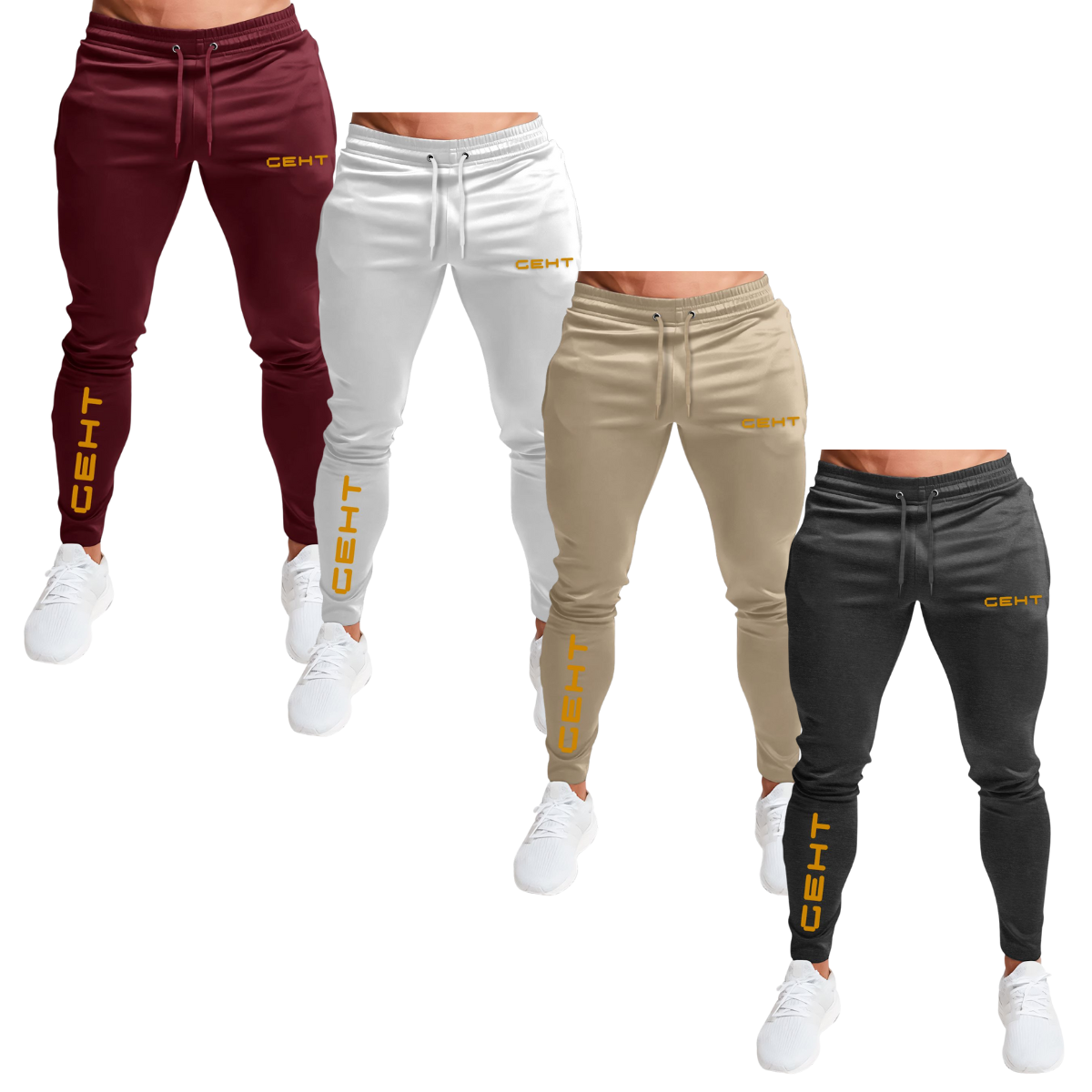 Kit 4 Unidades Calça de Moletom Geht Dourado Bolso e Canela