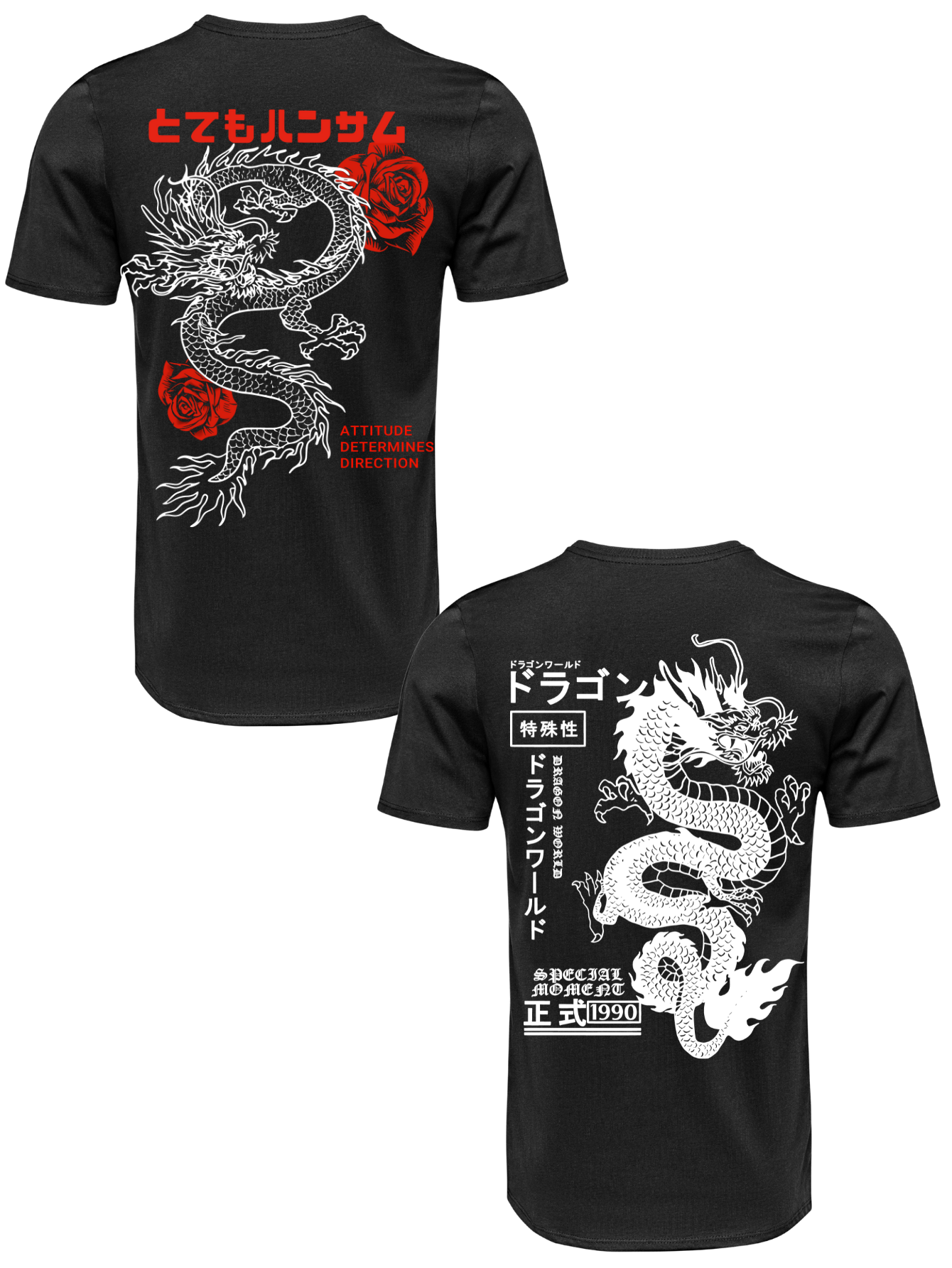 Kit Camiseta 2 Unidades (Rose Dragon - Dragon's Legacy) ESTAMPA COSTAS