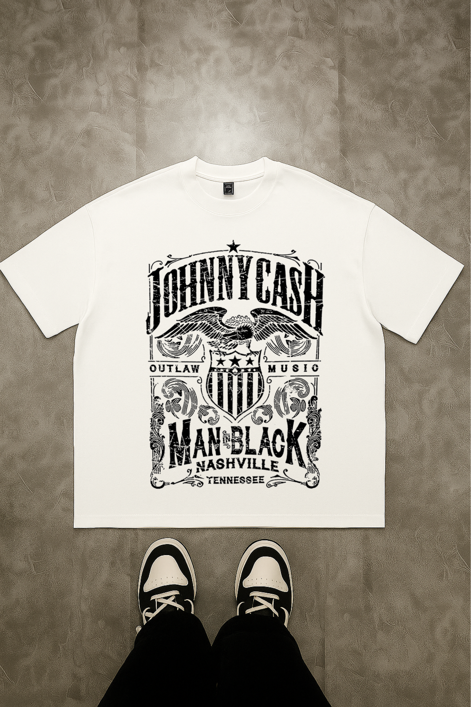 Camiseta Oversized Johnny Cash 1 EF