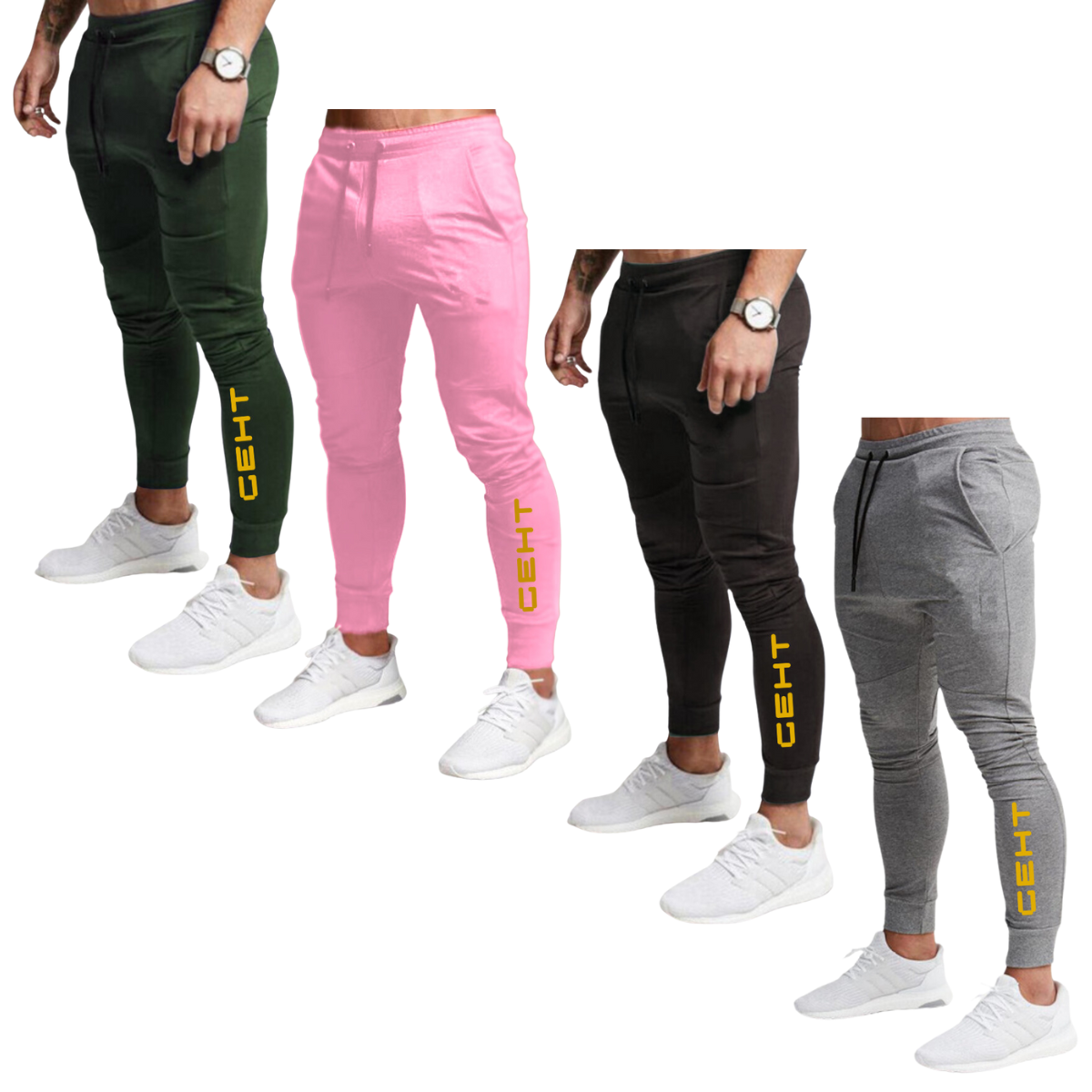 Kit 4 unidades Calça de Moletom Geht Canela Dourado