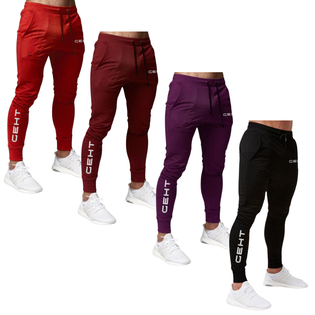 Kit 4 unidades Calça de Moletom Geht Prata Bolso e Canela