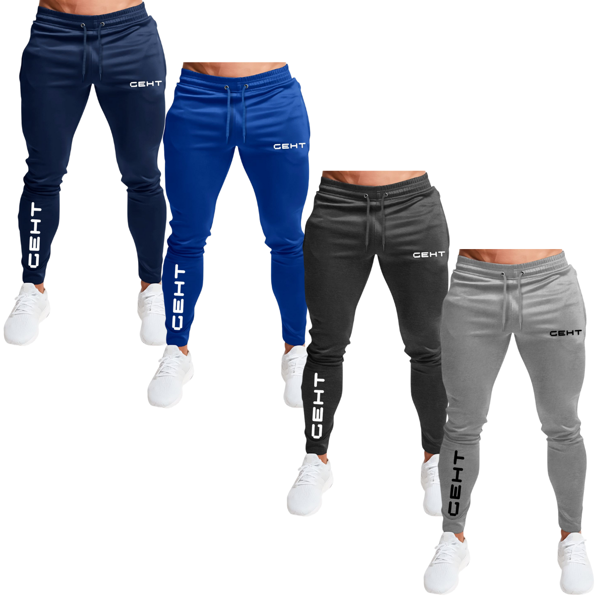 Kit 4 unidade Calça de Moletom Geht Preta e Branca Bolso e Canela