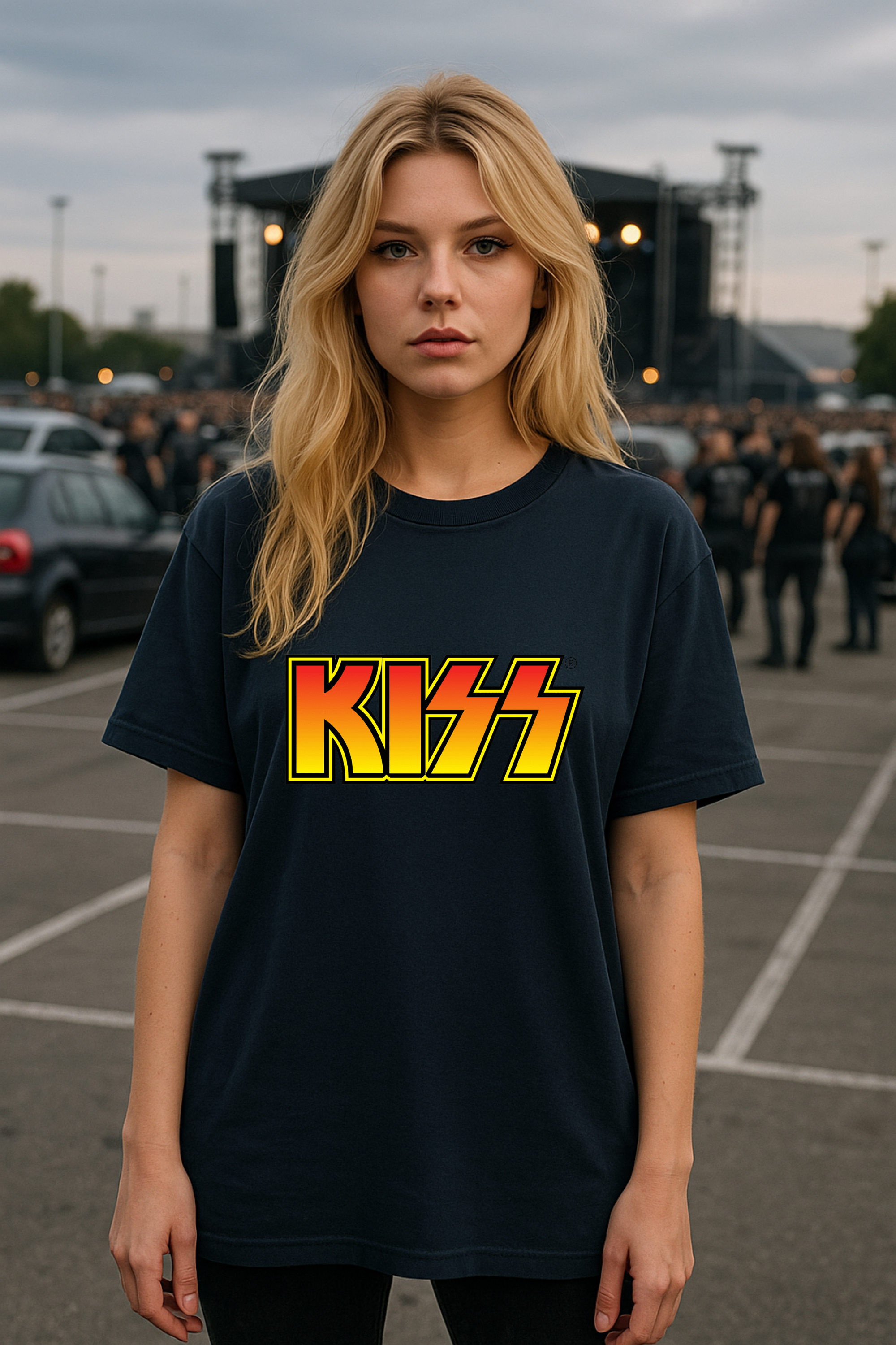 Camiseta Oversized Kiss 1 EF