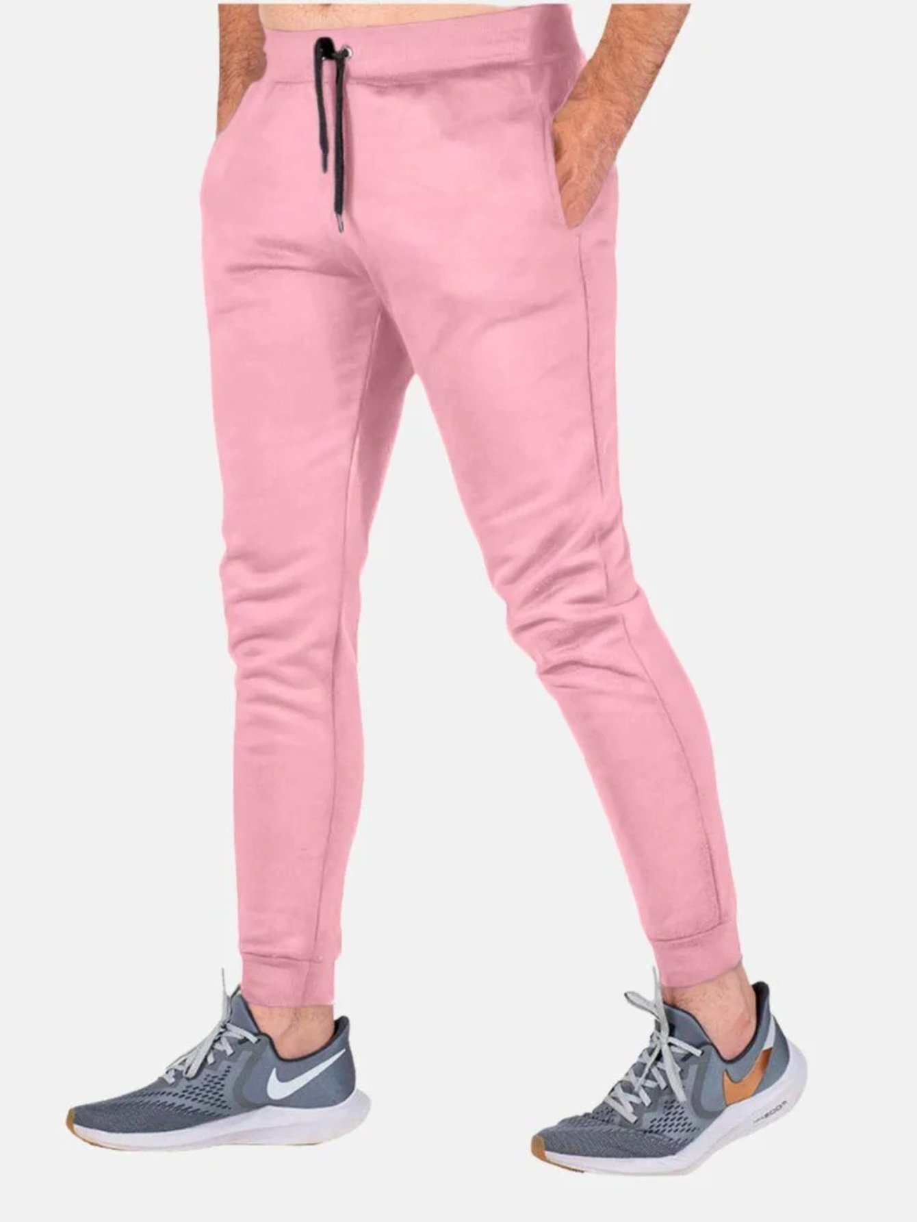 Calça de Moletom Unissex Lisa Rosa Bebê