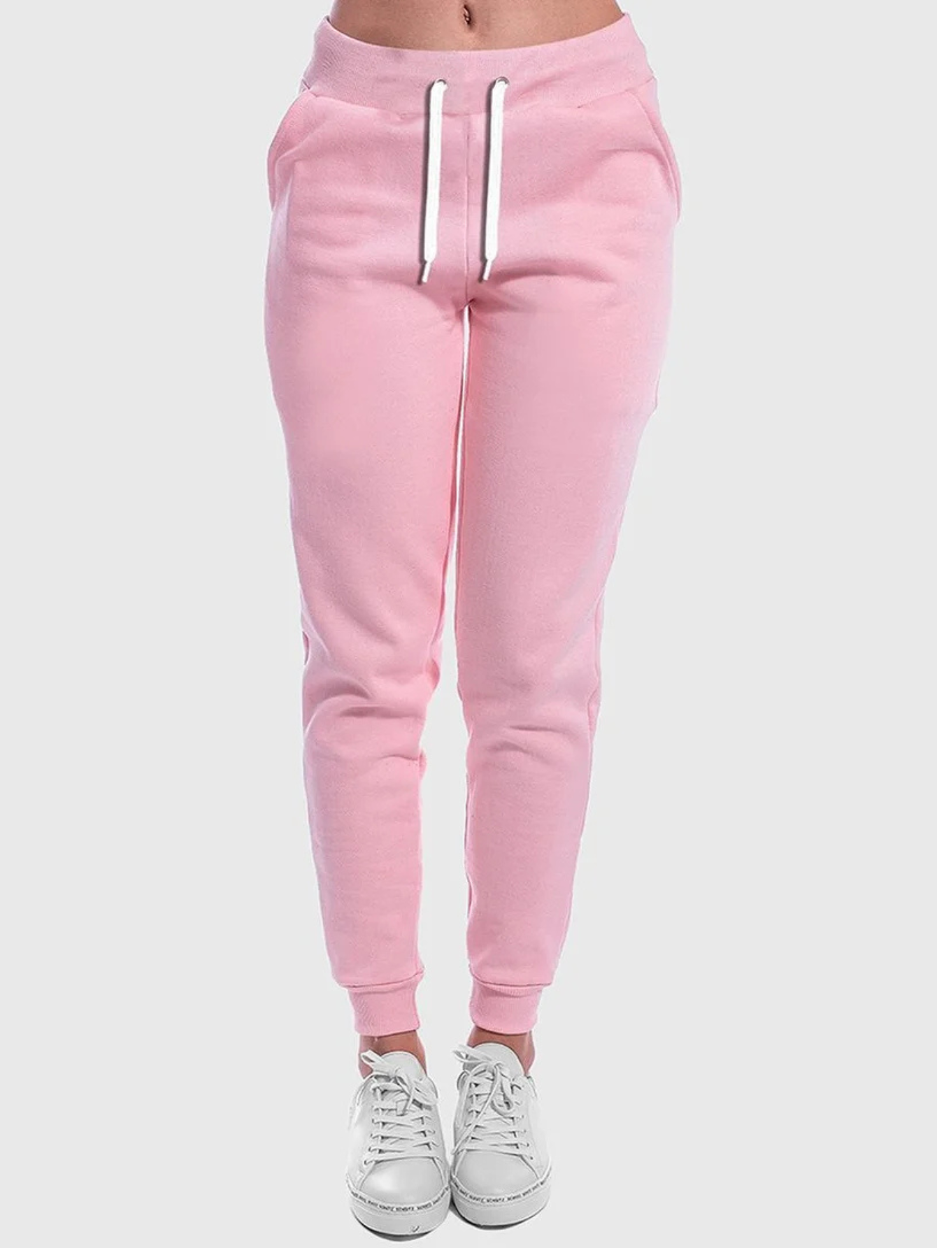 Calça de Moletom Unissex Lisa Rosa Bebê