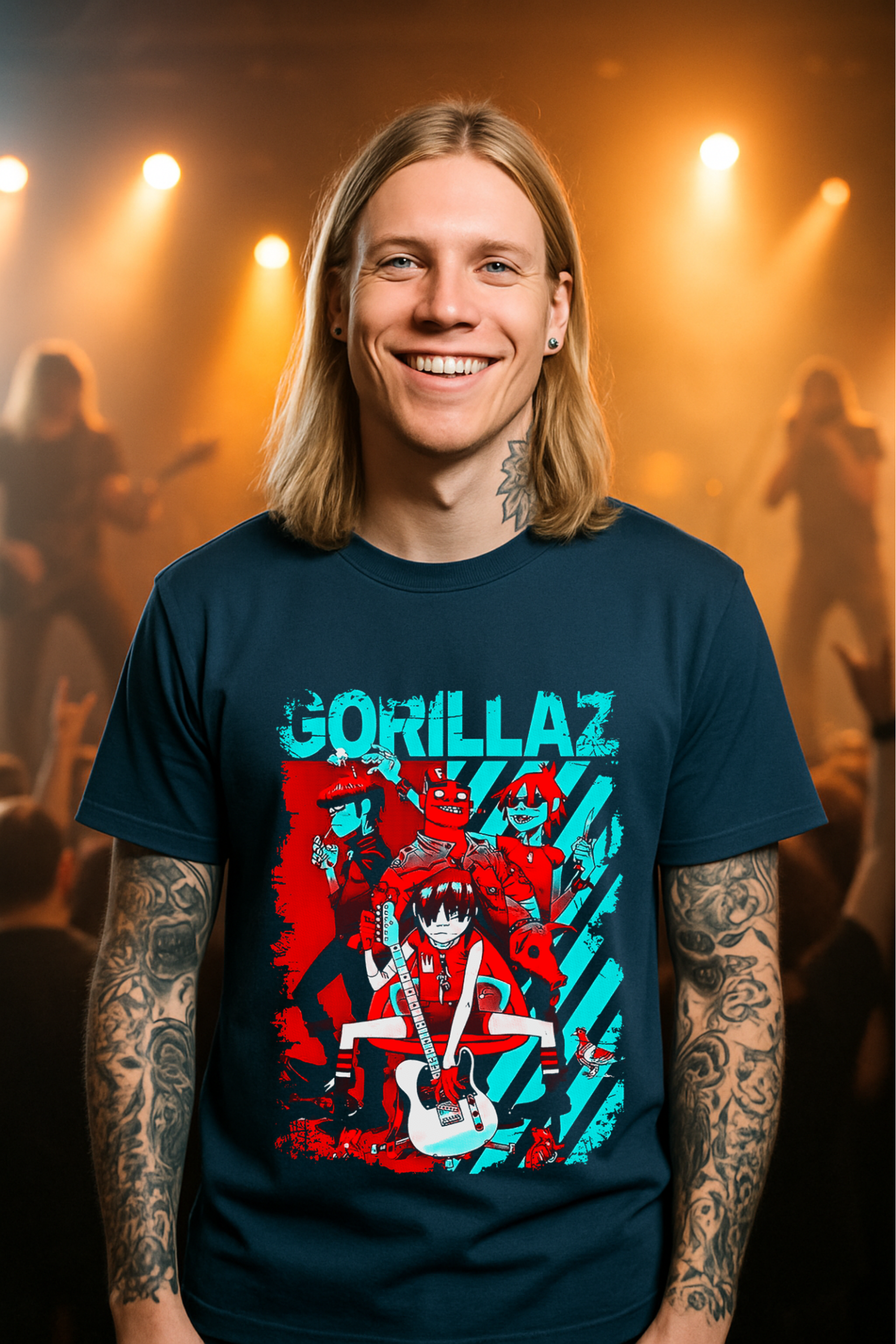 Camiseta Oversized Gorillaz 2 EF